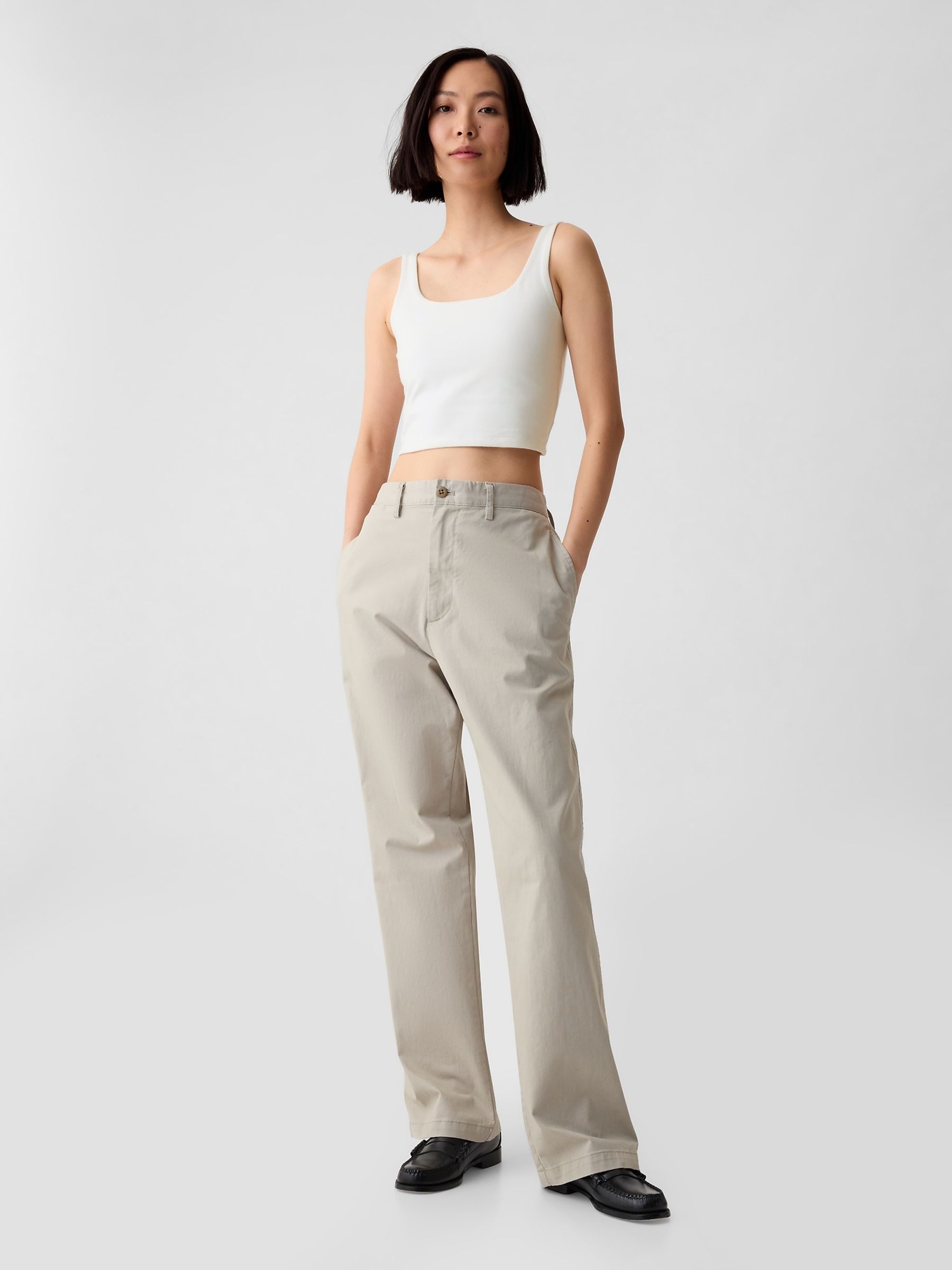 White Built in Bra Cropped Vest Top - Image 3 of 4