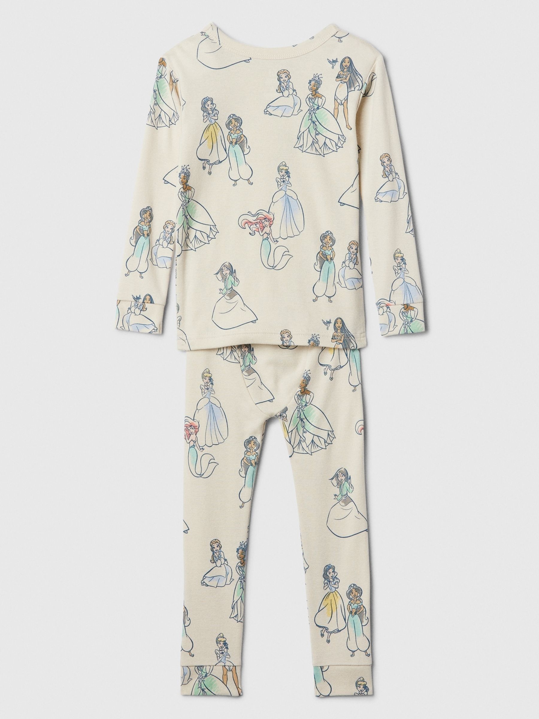Beige Disney Princess Cotton Long Sleeve Pyjamas (6mths-5yrs) - Image 2 of 3