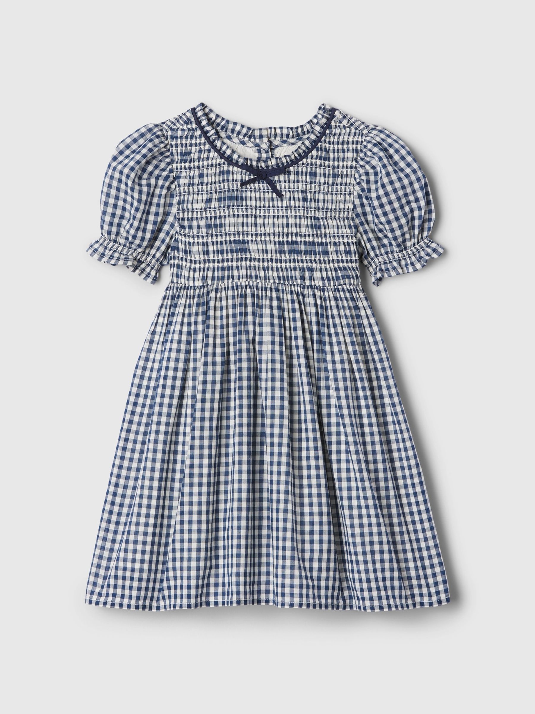 Navy Blue DÔEN Gingham Dress (6-12 months) - Image 4 of 4