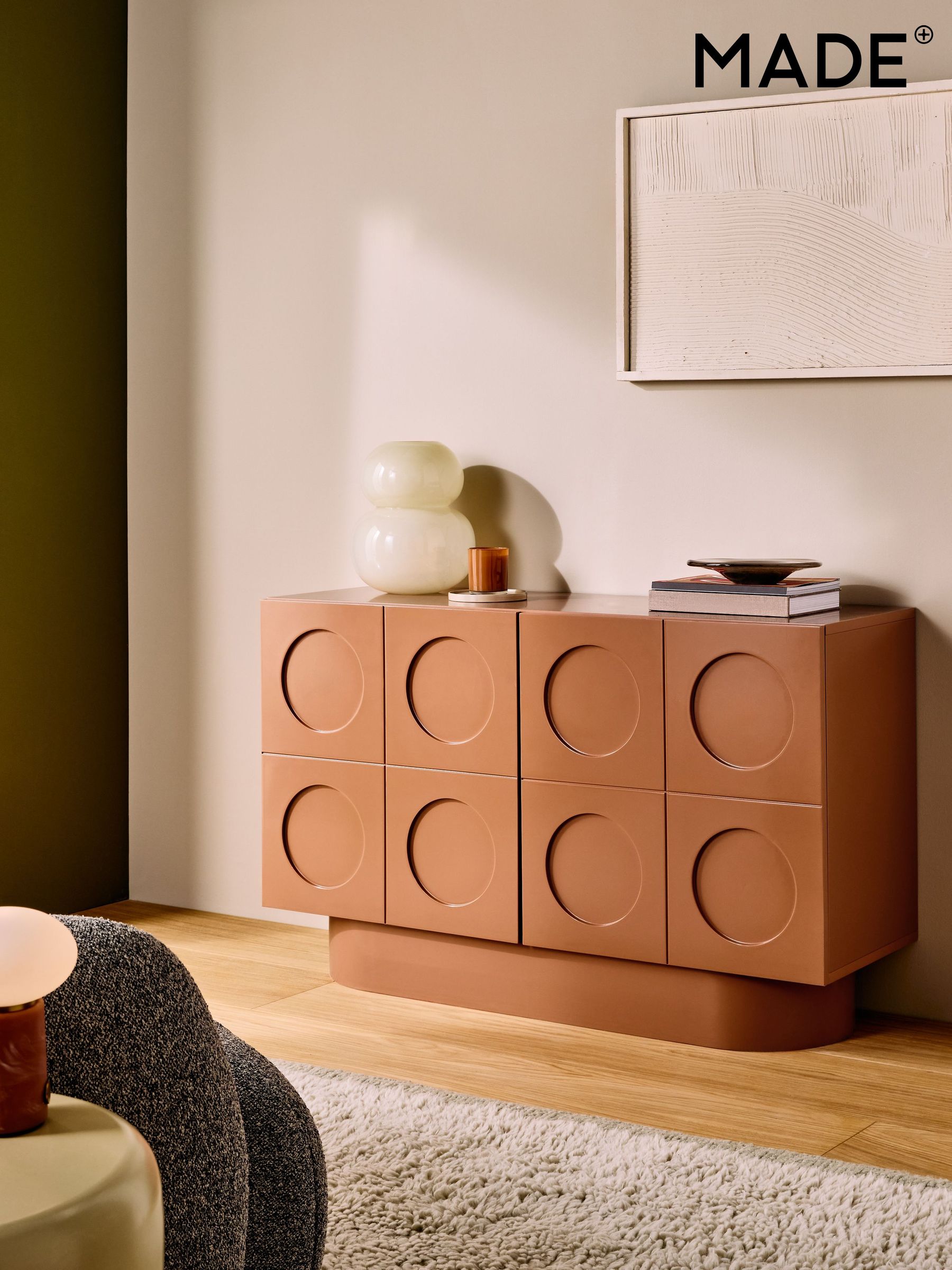 Henri Low Small Sideboard in Orange - Image 7 of 12