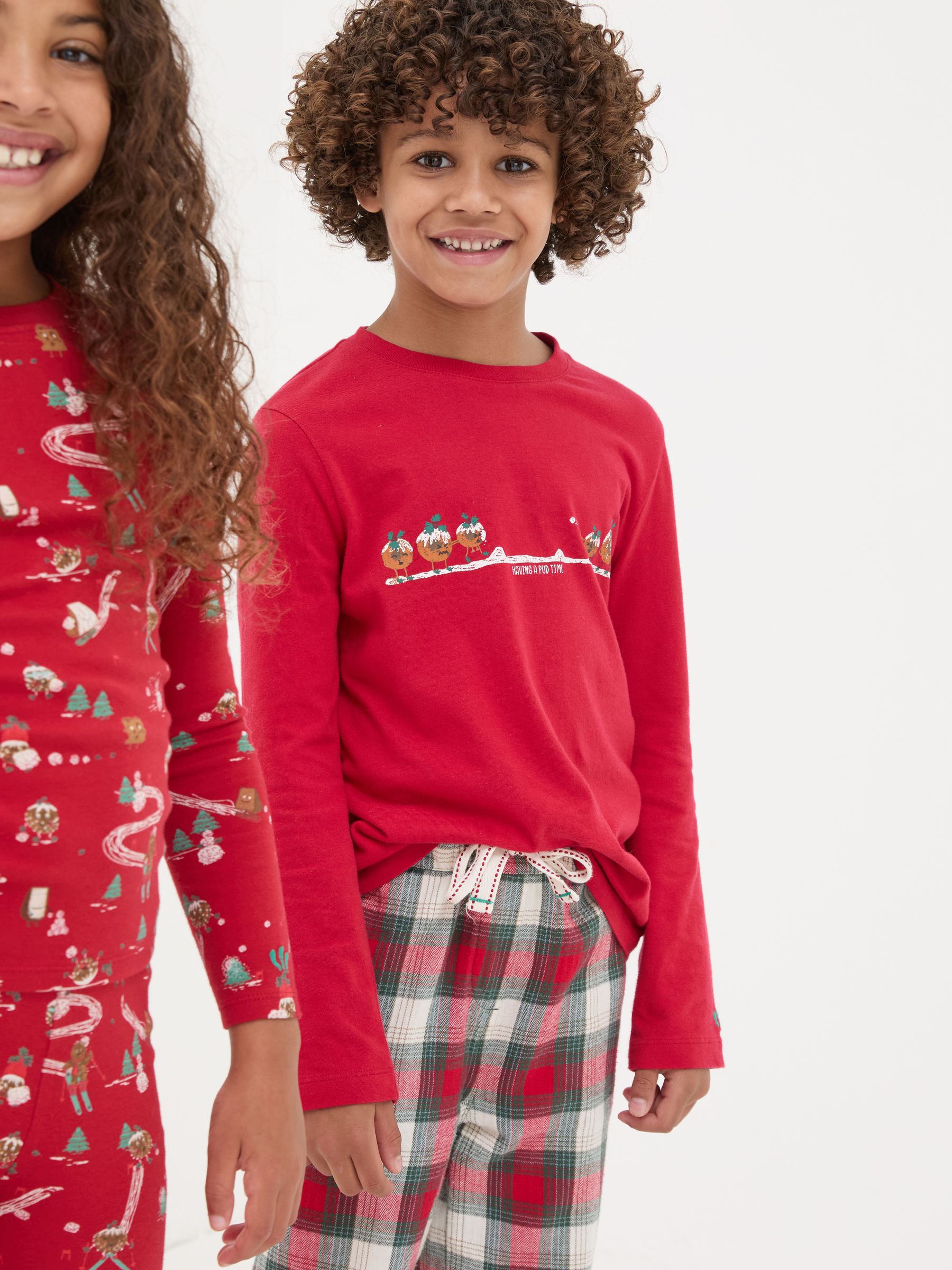 Red Having a Pud Time Pyjamas Set - Image 2 of 5