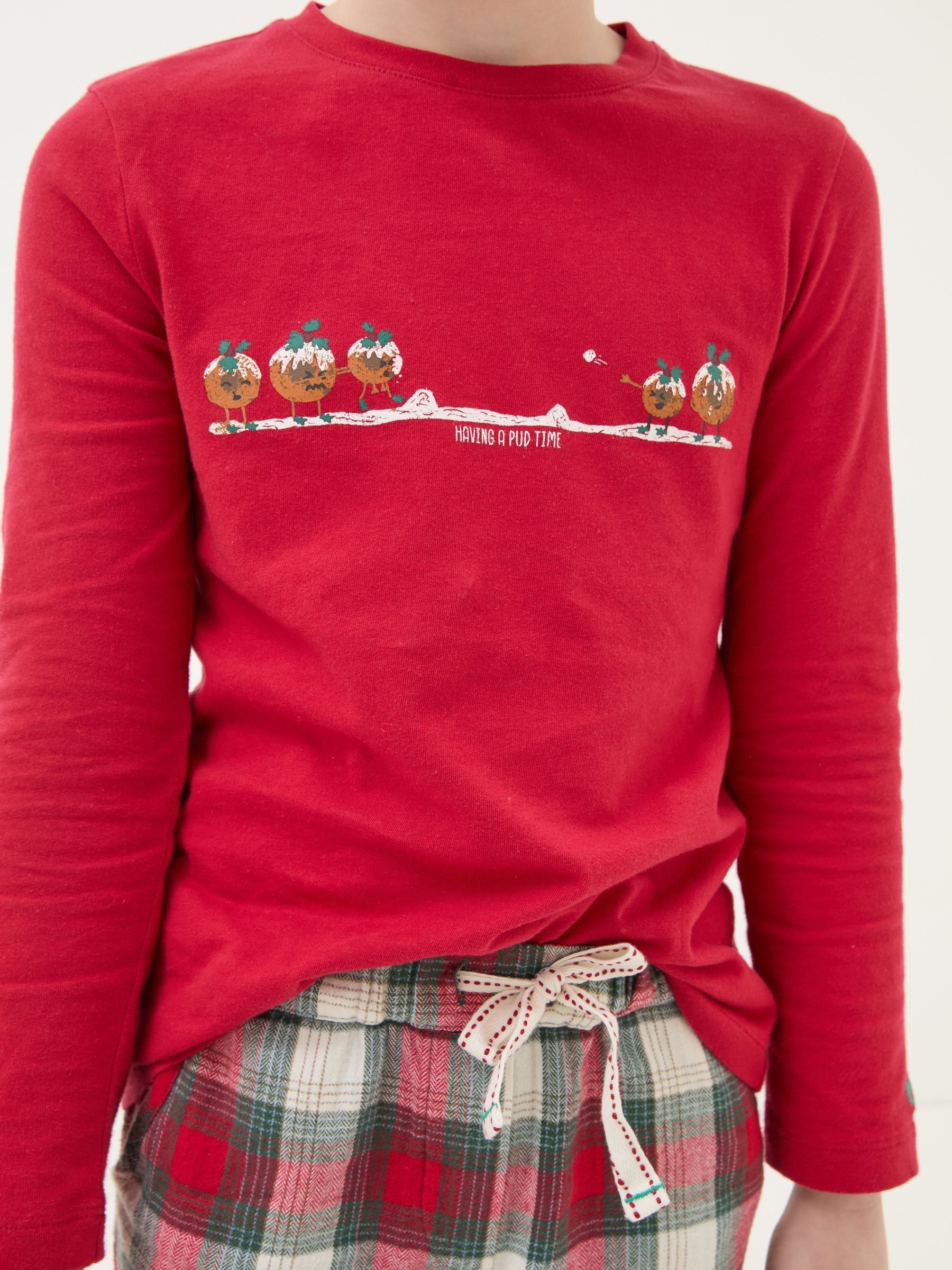 Red Having a Pud Time Pyjamas Set - Image 5 of 5