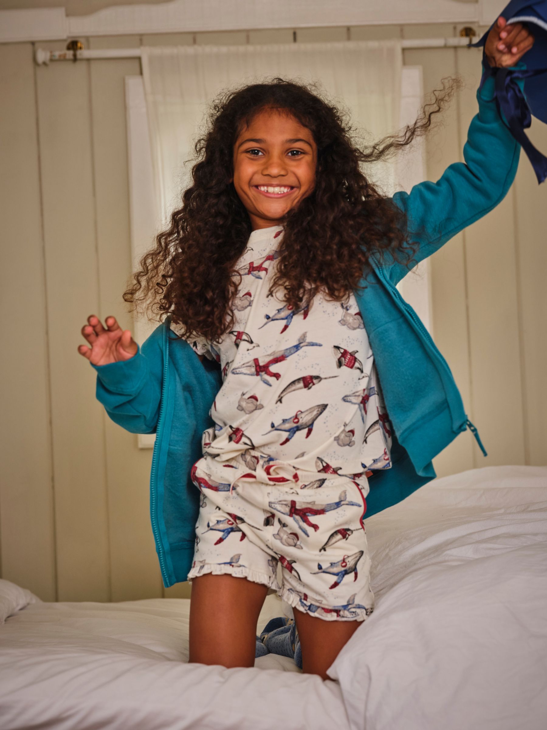 White Shelter Whale Pyjama Shorts Set - Image 1 of 6