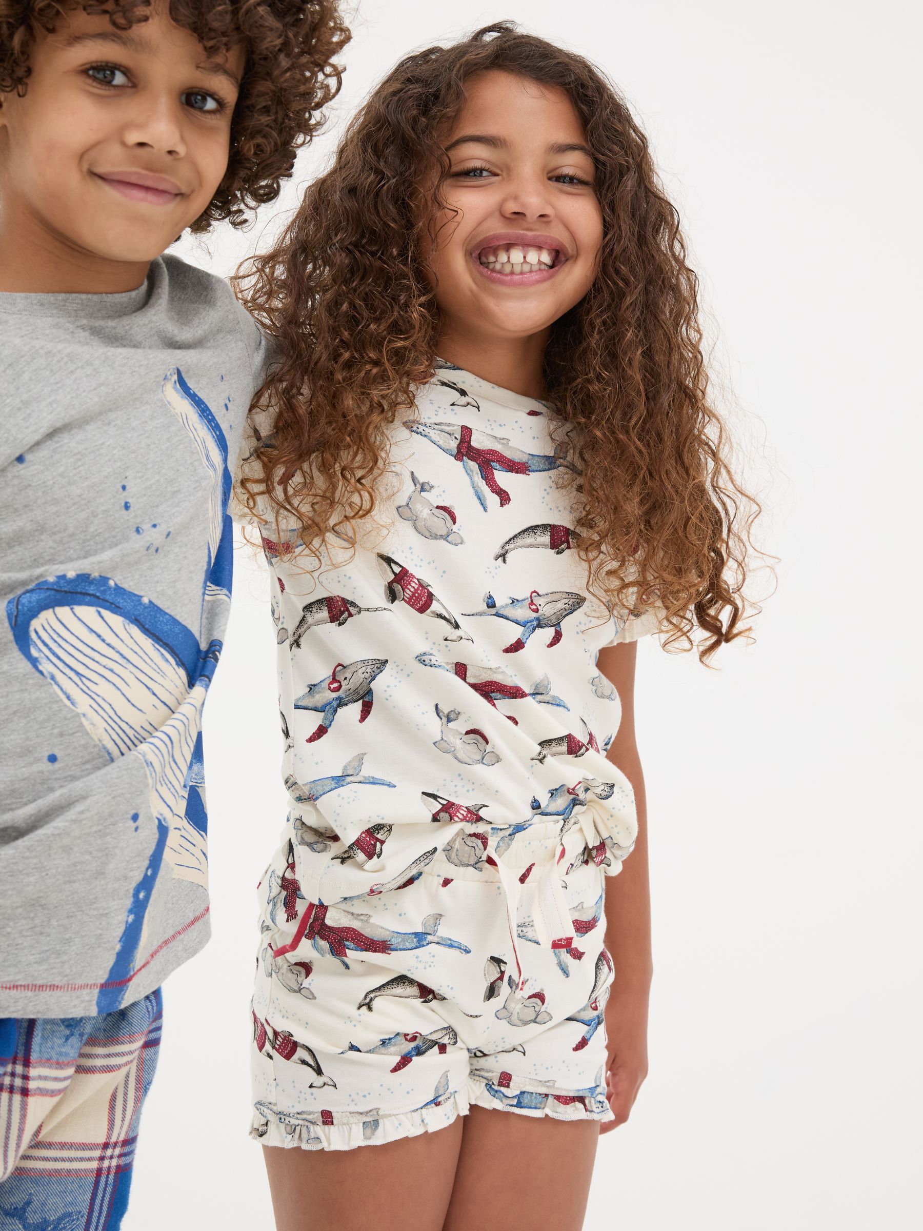 White Shelter Whale Pyjama Shorts Set - Image 3 of 6