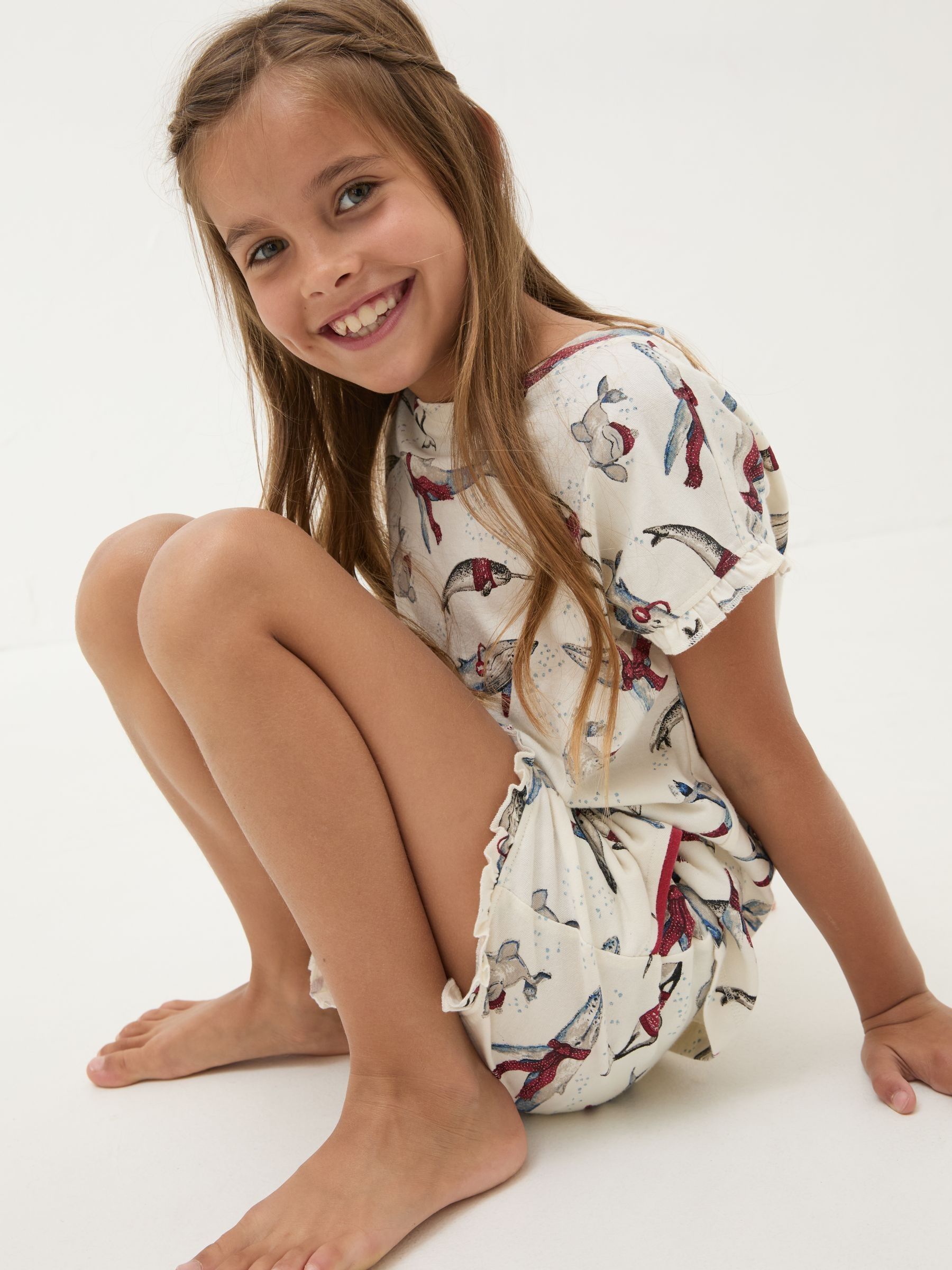 White Shelter Whale Pyjama Shorts Set - Image 4 of 6