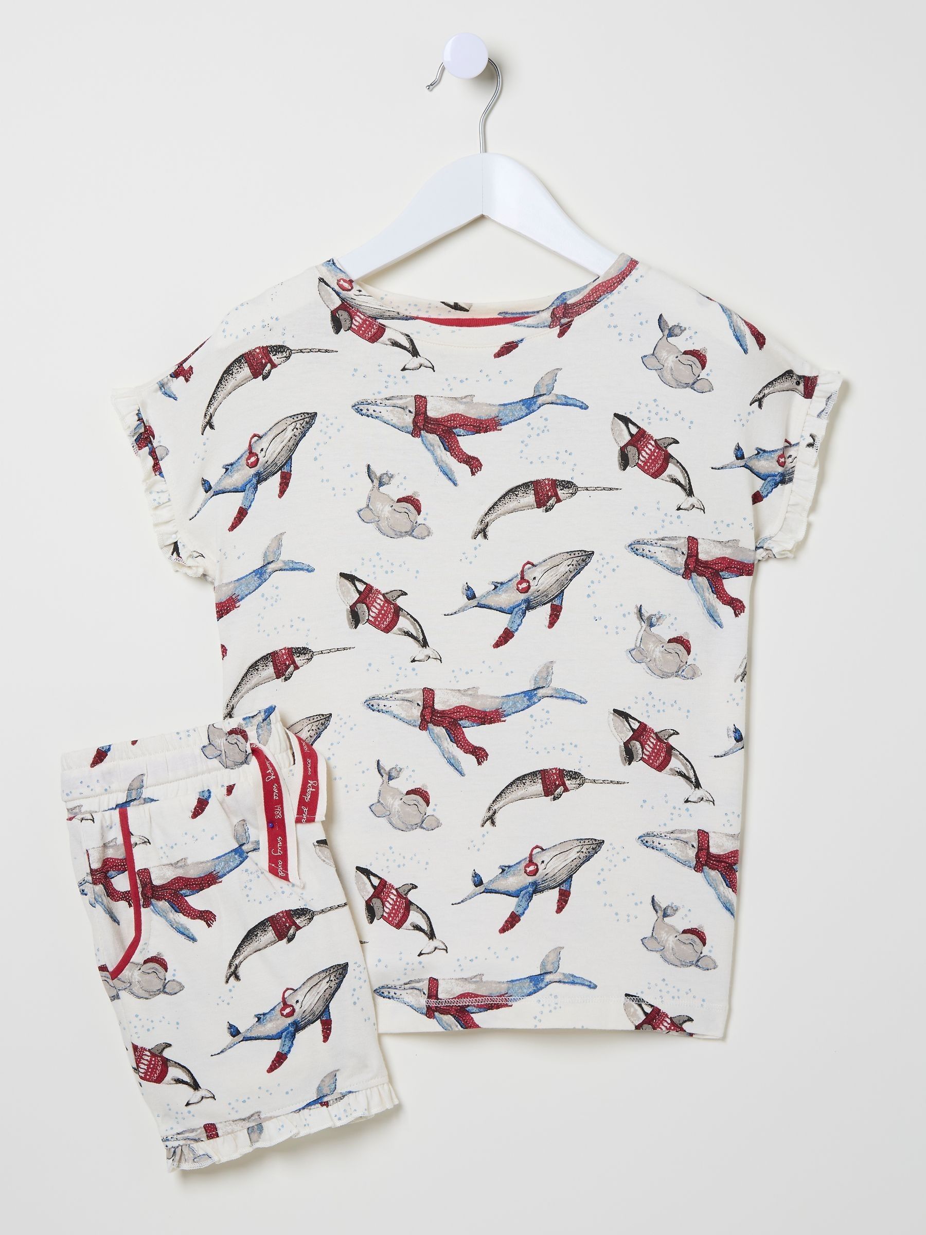 White Shelter Whale Pyjama Shorts Set - Image 6 of 6