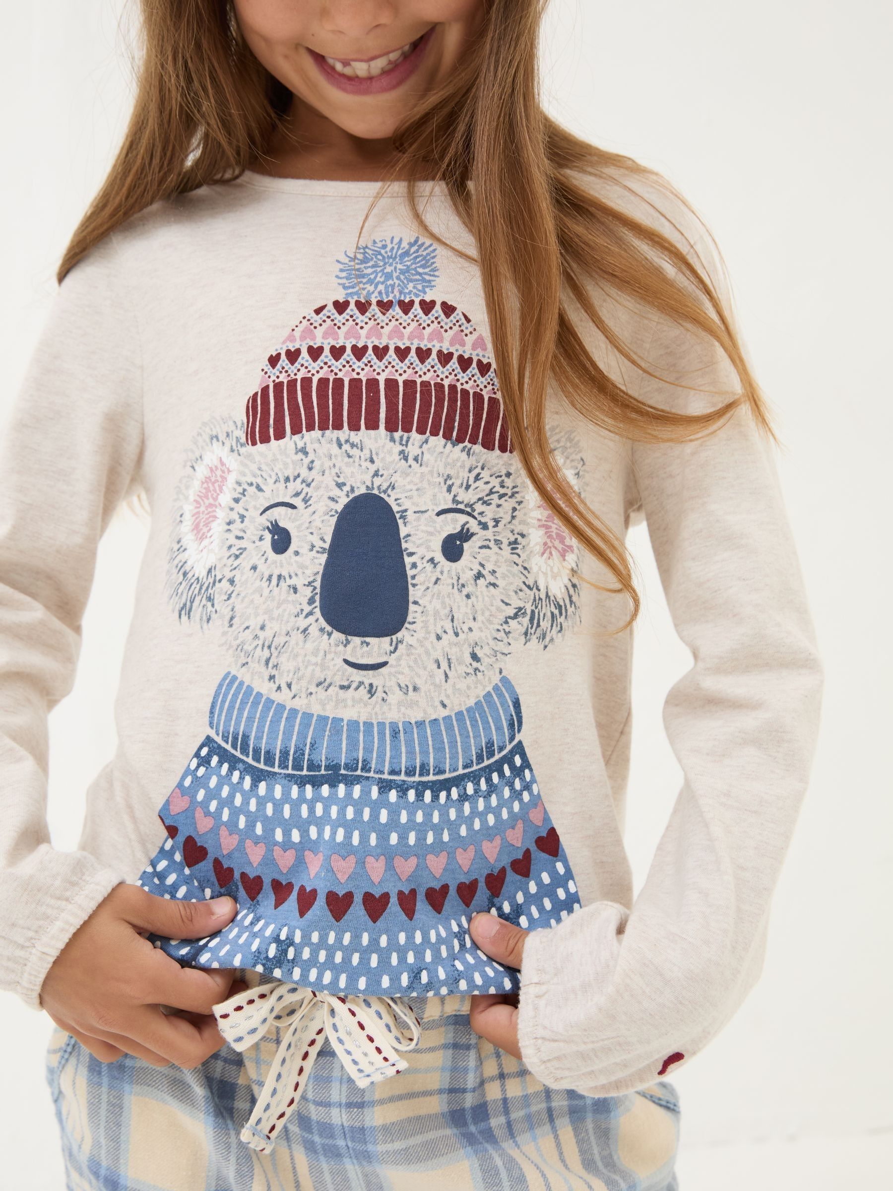 Light Blue Koala Check 100% Cotton Pyjama Set - Image 6 of 6