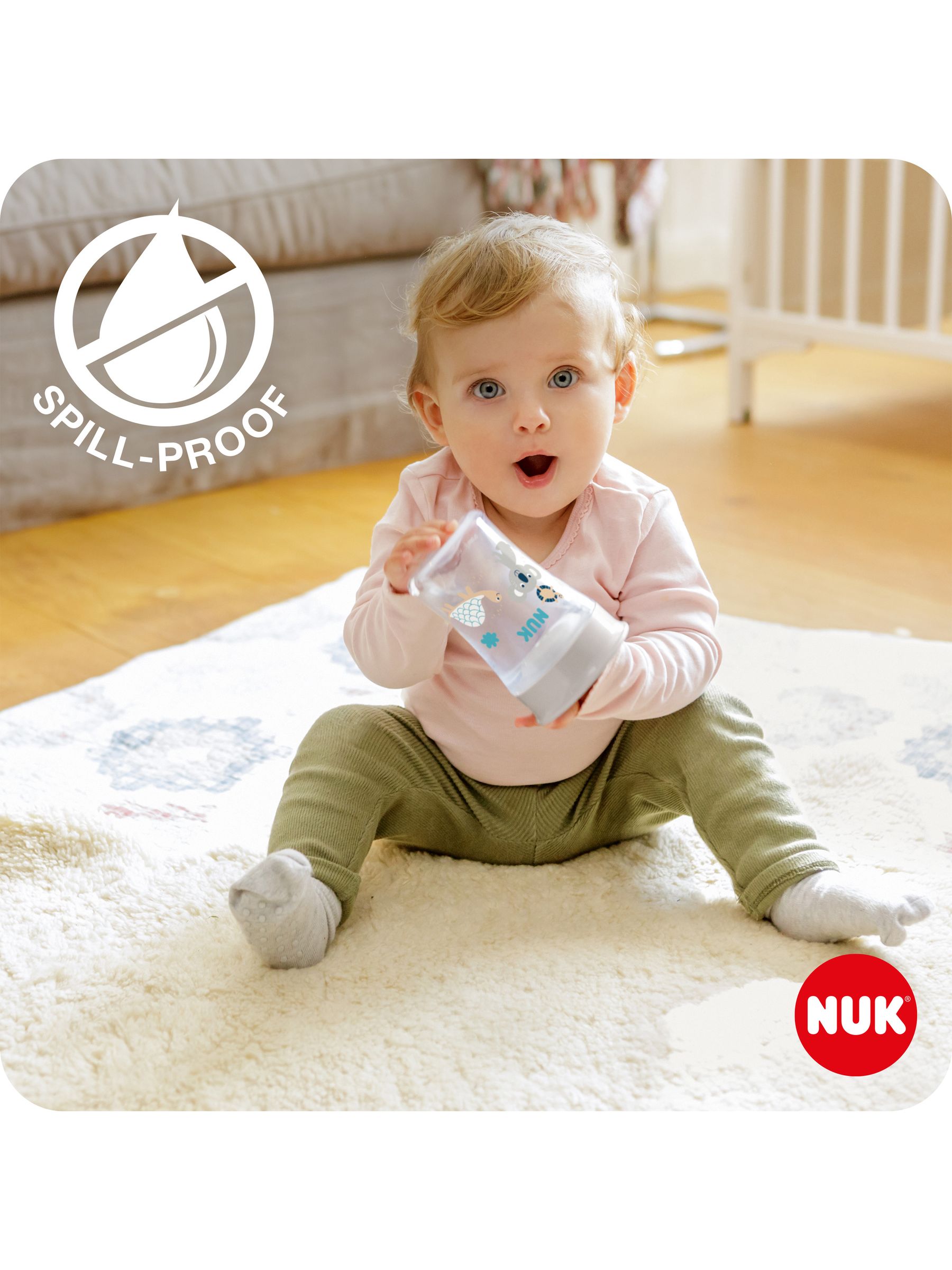 Green NUK Cat Magic Sippy Cup - Image 2 of 6