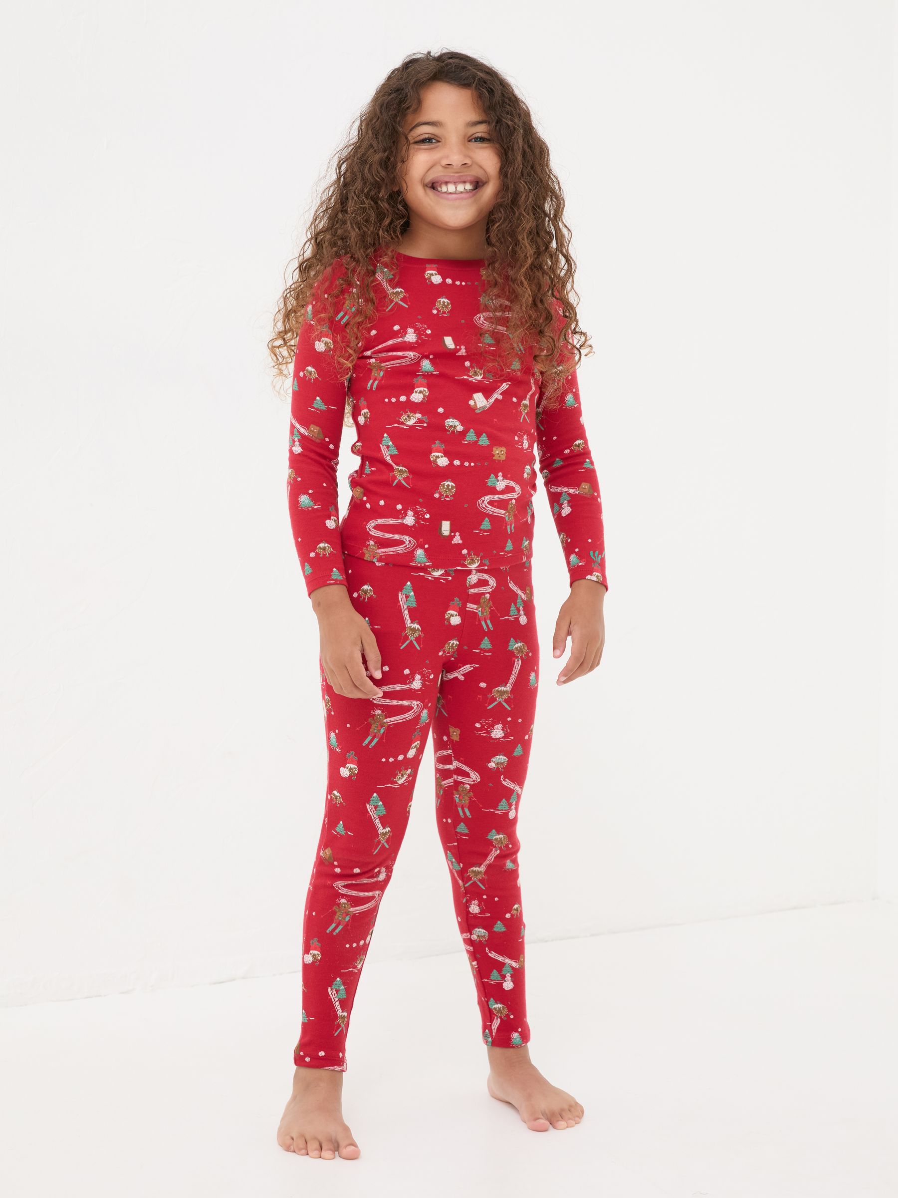 Red Christmas Print Pyjama Set - Image 2 of 6