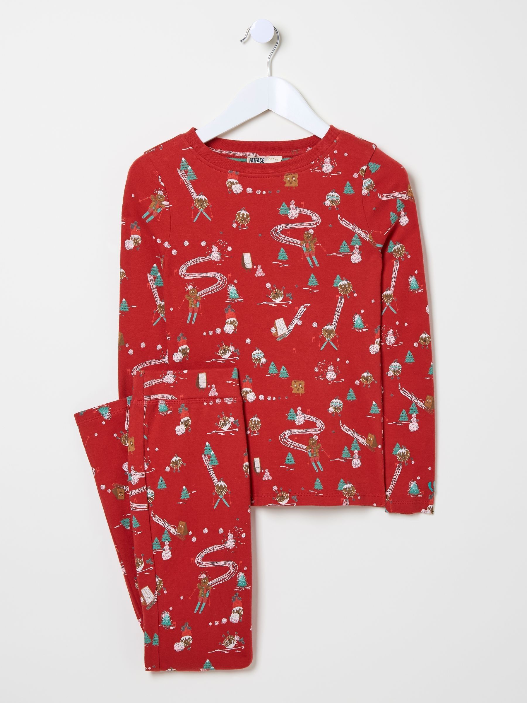 Red Christmas Print Pyjama Set - Image 6 of 6
