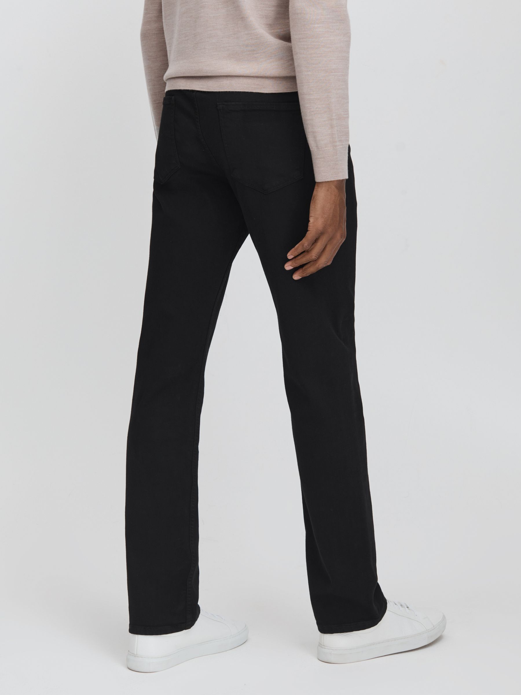 Paige Straight Leg Jeans in Black Shadow - Image 5 of 6