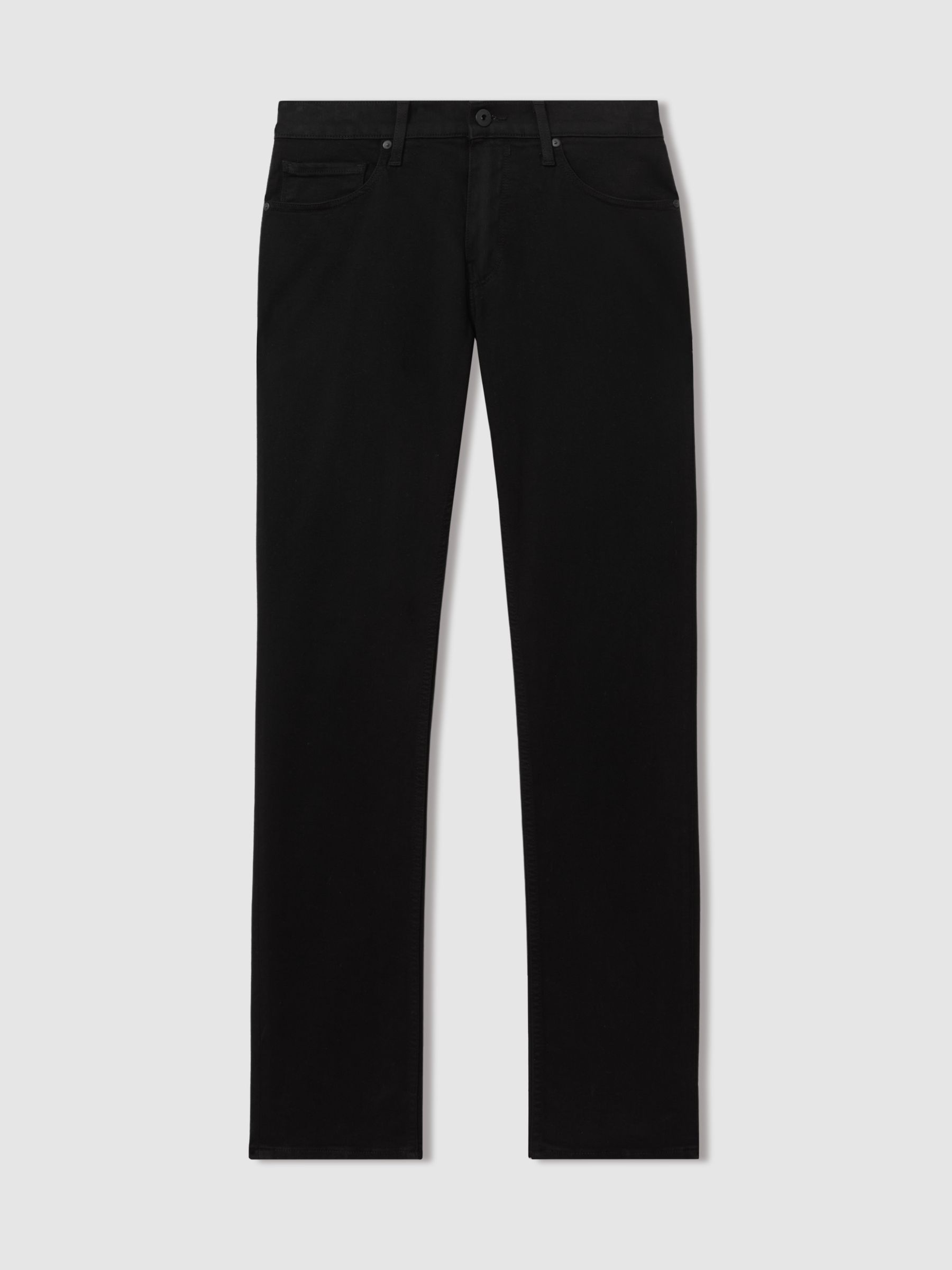Paige Slim Fit Stretch Jeans in Black Shadow - Image 2 of 6