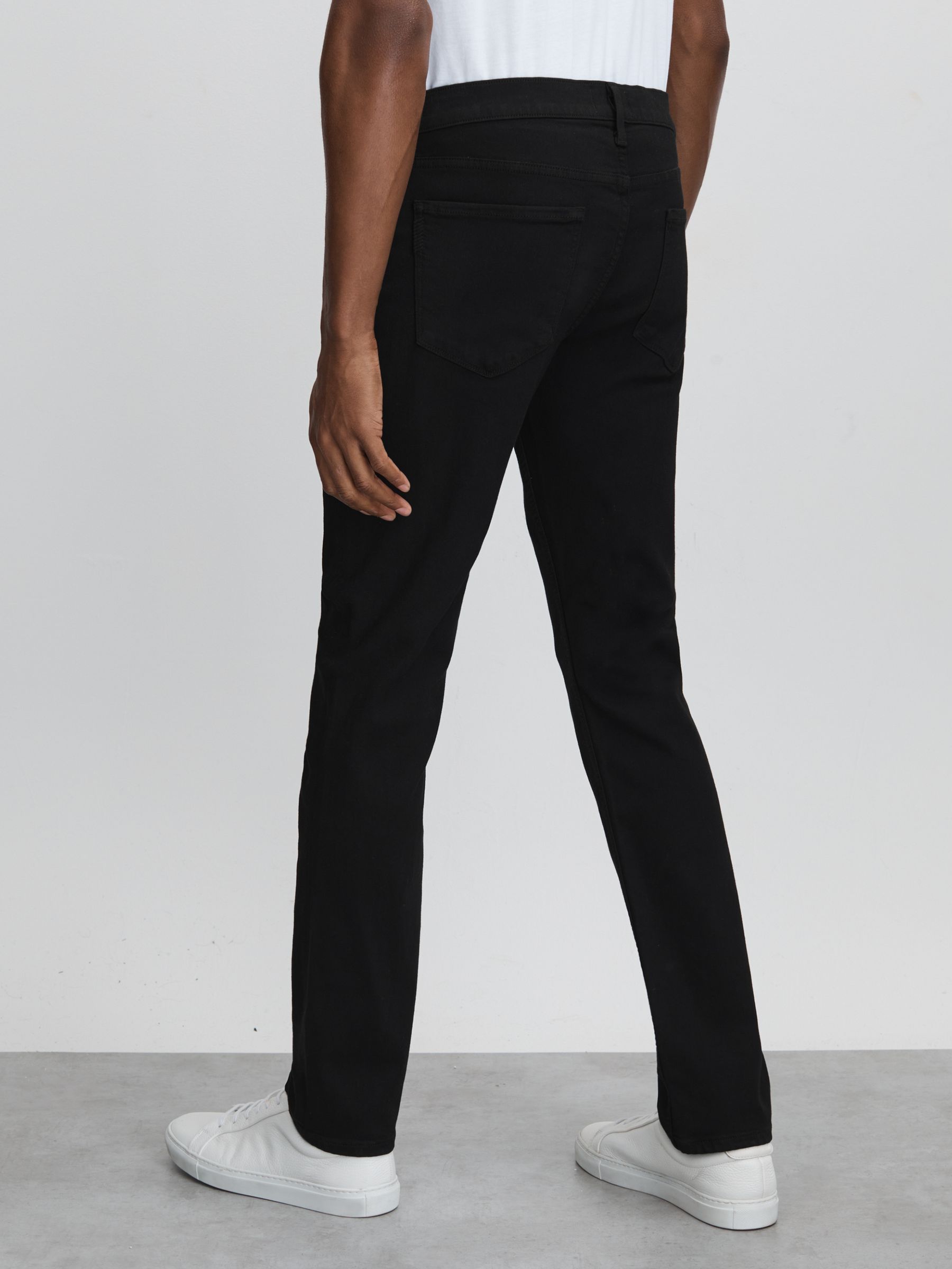 Paige Slim Fit Stretch Jeans in Black Shadow - Image 5 of 6