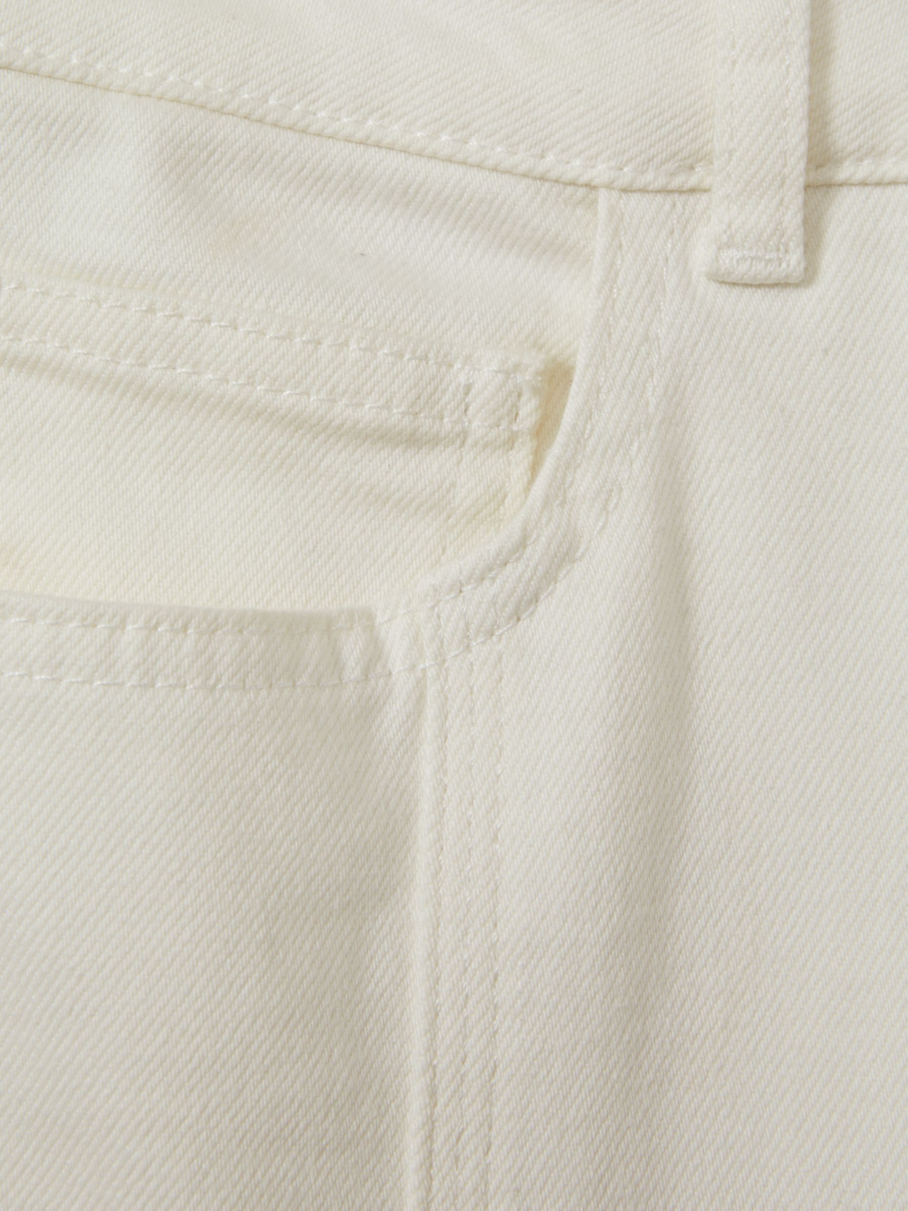 Flared Front Seam Jeans in Ecru - Image 5 of 5