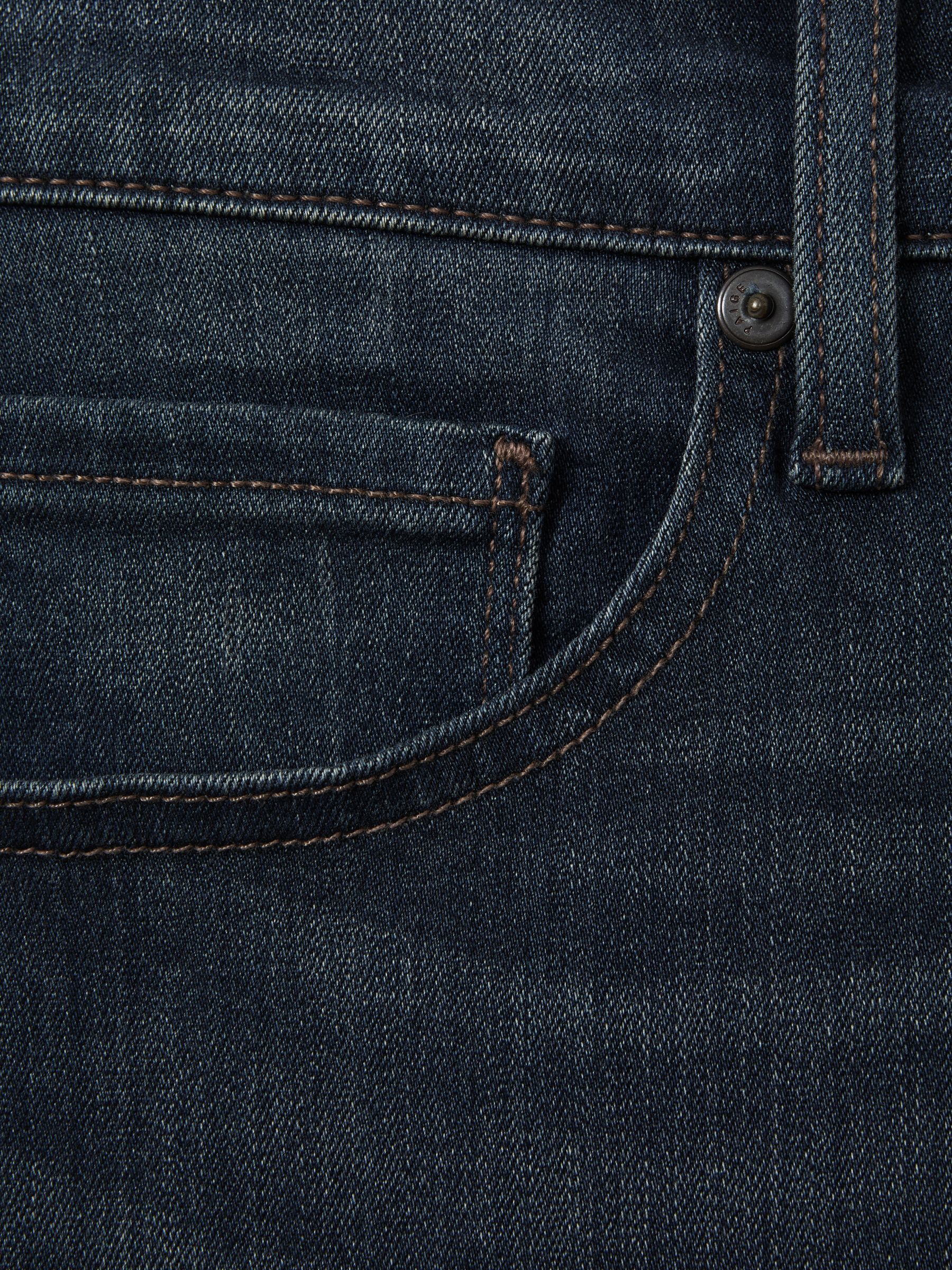 Paige Blue Straight Leg Jeans in Blue - Image 5 of 5