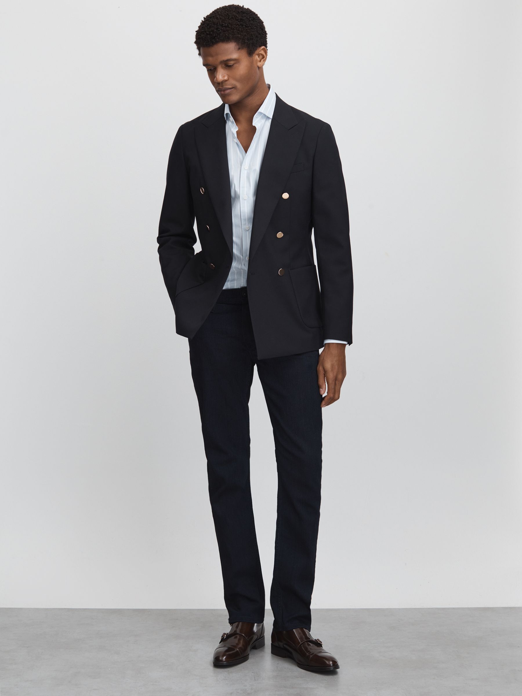 Paige Slim Fit Jeans in Inkwell - Image 5 of 6