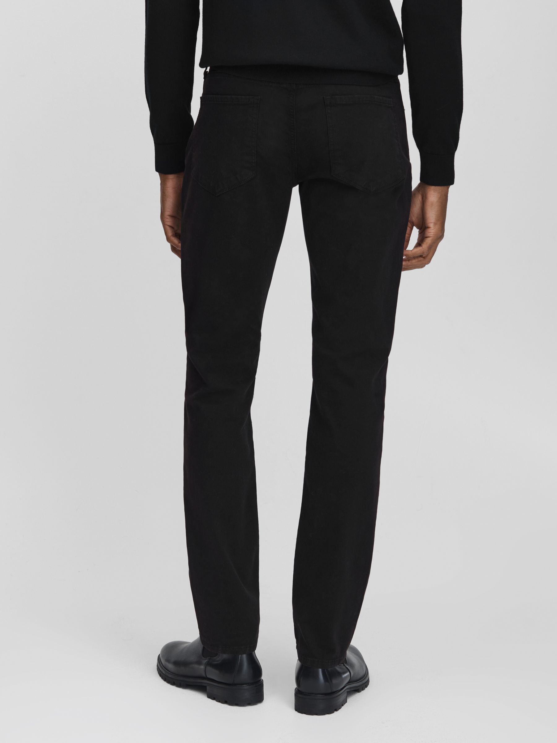 Paige Straight Leg Jeans in Black - Image 5 of 6