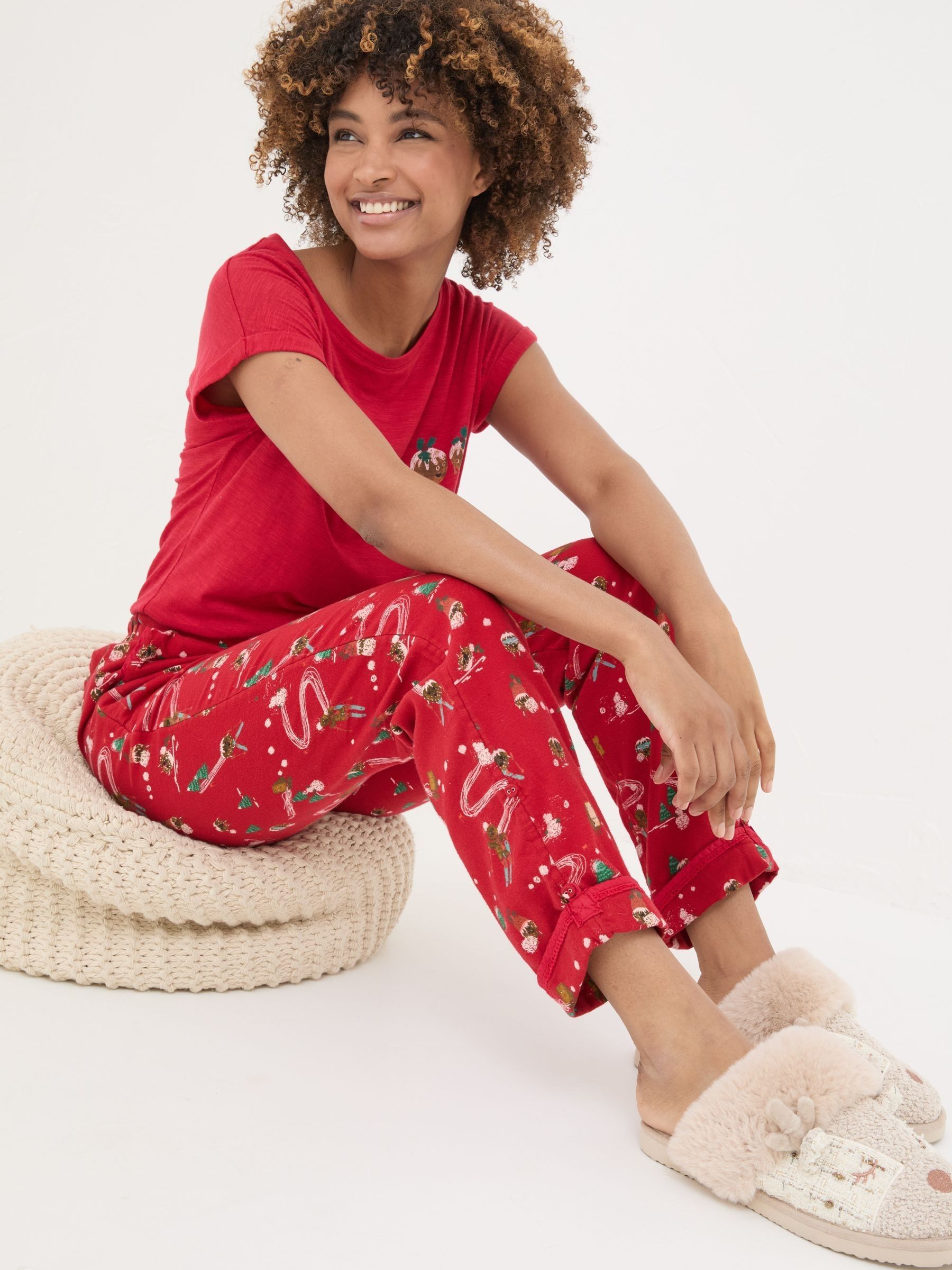 Christmas Eva Red Food Pyjama Bottoms - Image 3 of 7