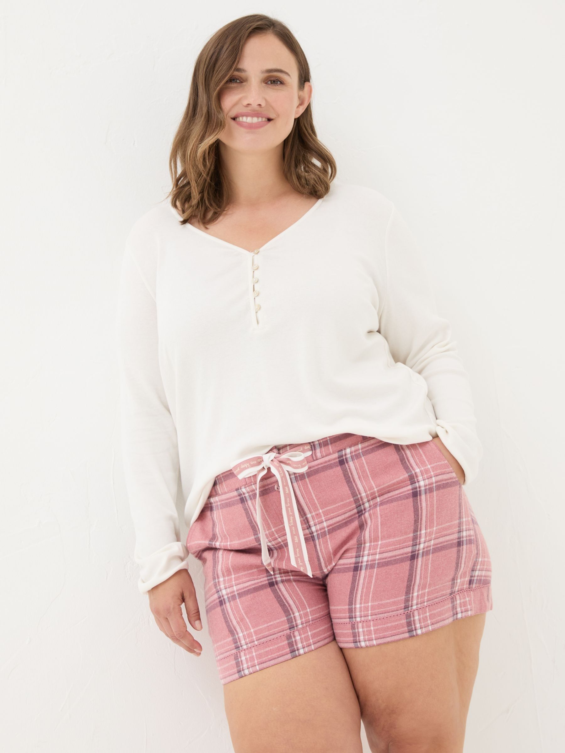 Pink Check 100% Cotton Pyjama Shorts - Image 5 of 8
