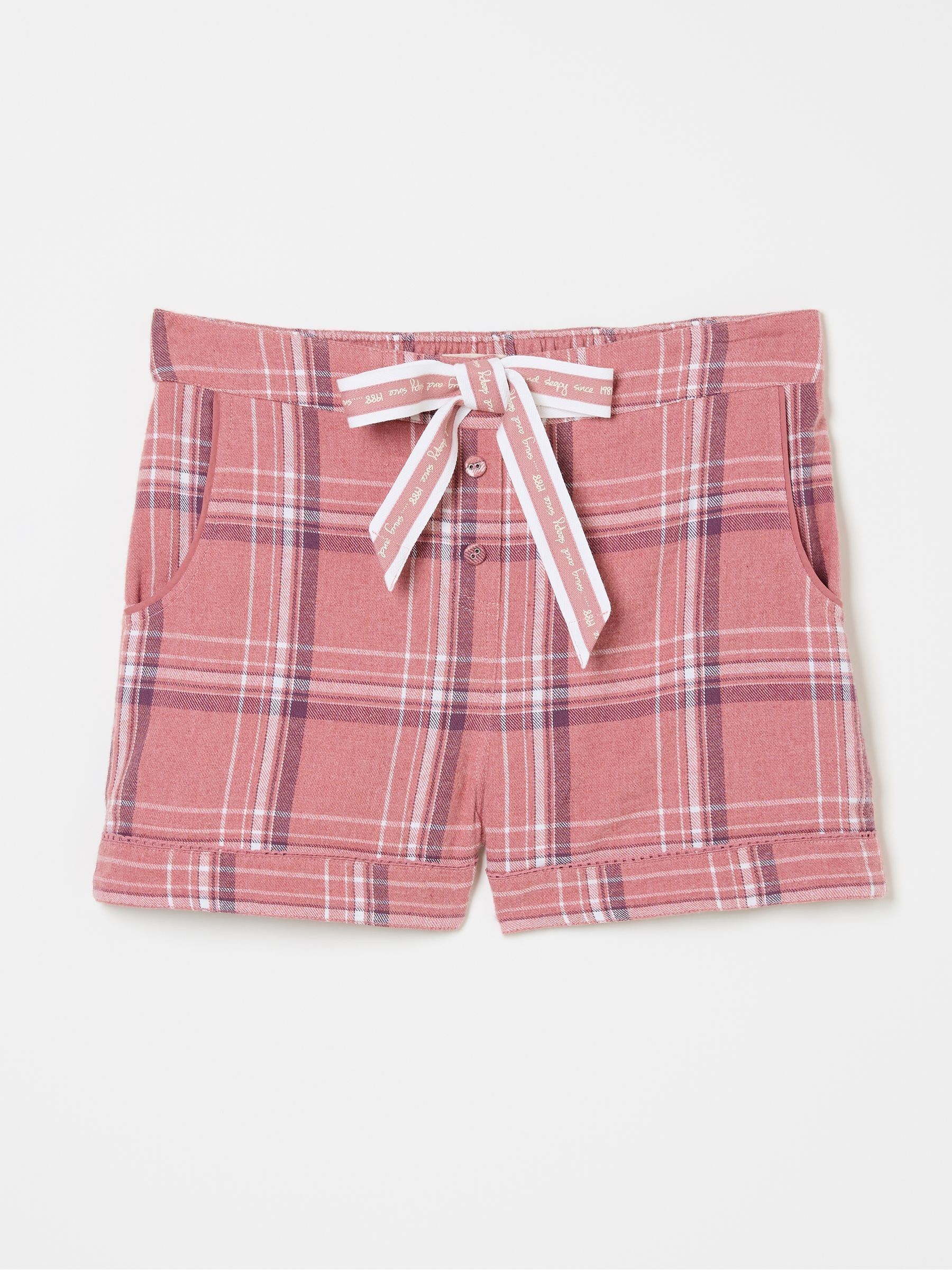 Pink Check 100% Cotton Pyjama Shorts - Image 8 of 8 Pink Check 100% Cotton Pyjama Shorts - Image 8 of 8