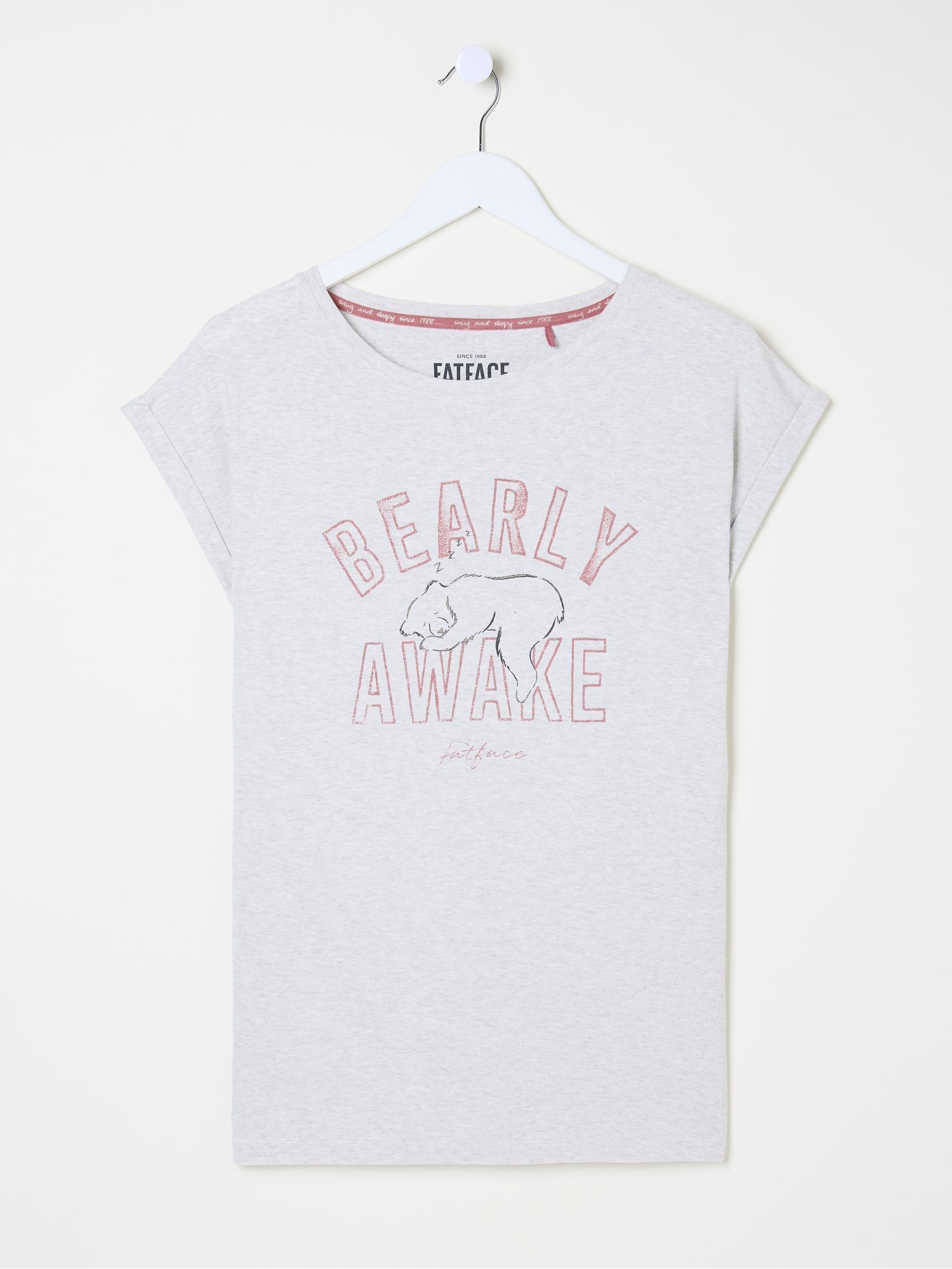 Bearly Awake Grey 100% Cotton Pyjama Top - Image 8 of 8