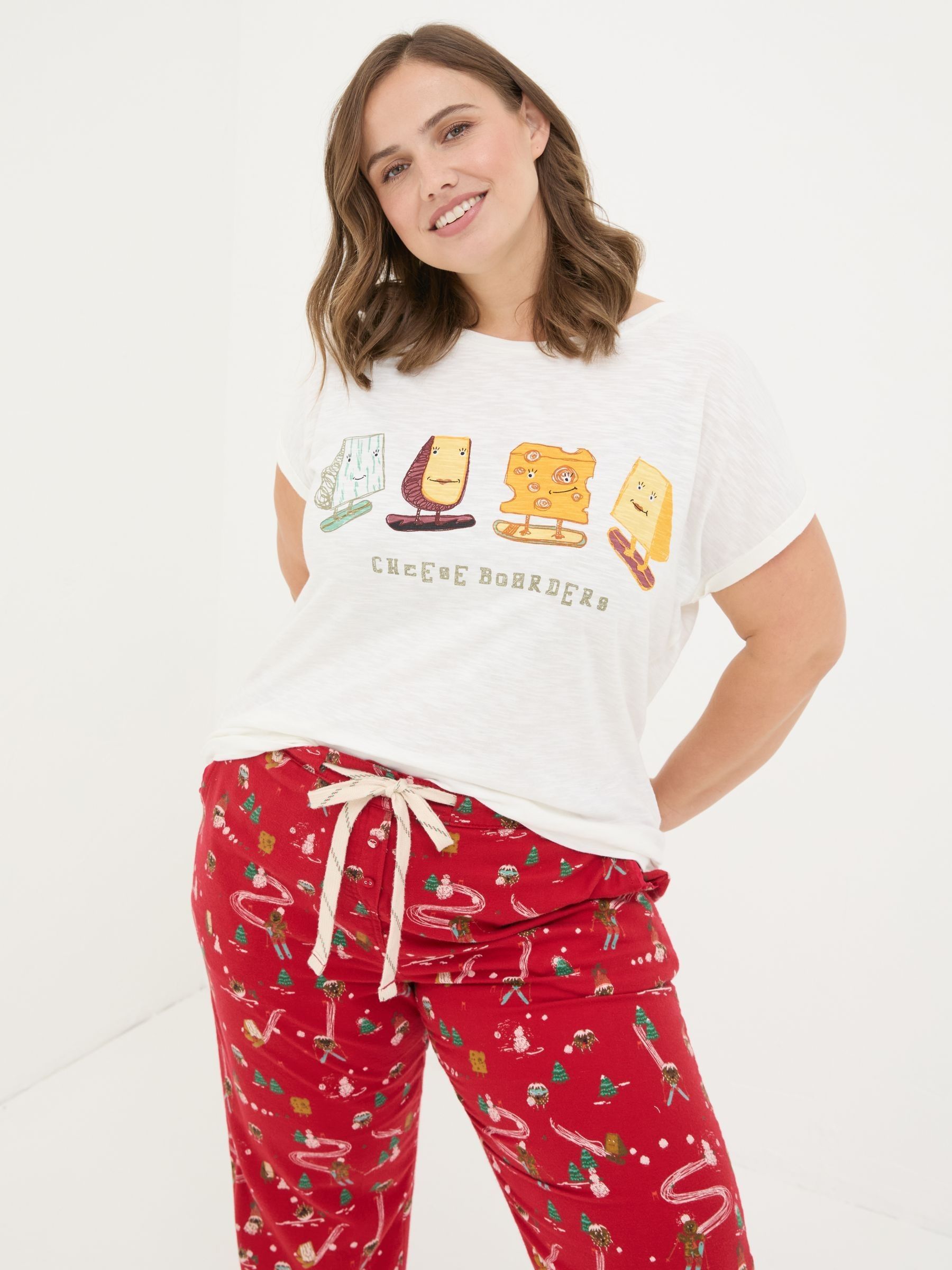 Cheese Boarders Ivory Graphic Pyjama Top - Image 6 of 7
