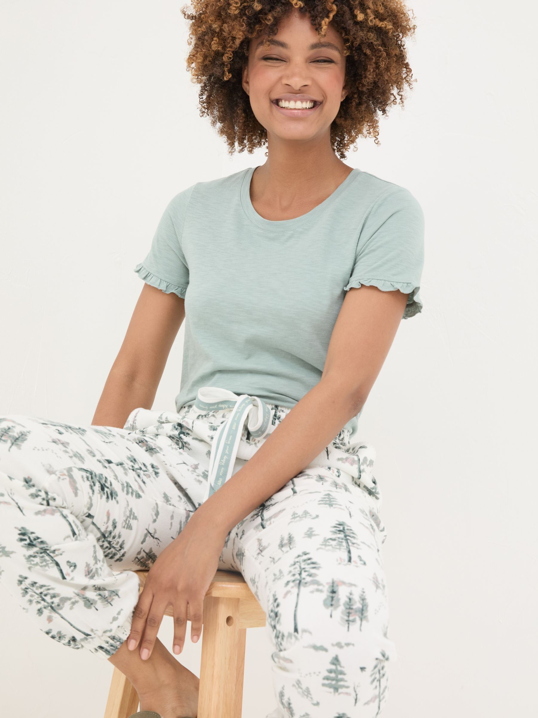Felicity Green Haze Felicity Pyjama Top - Image 3 of 5