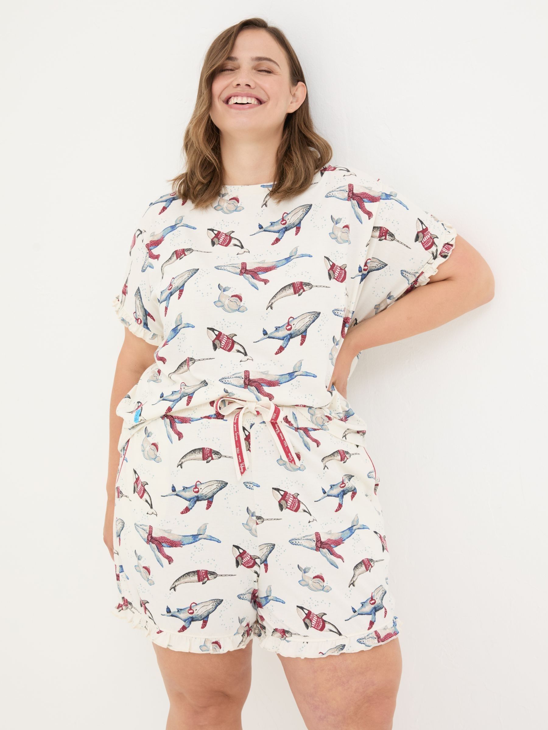 Shelter Ivory Shelter Pyjama Shorts Set Wilson Whale - Image 4 of 11