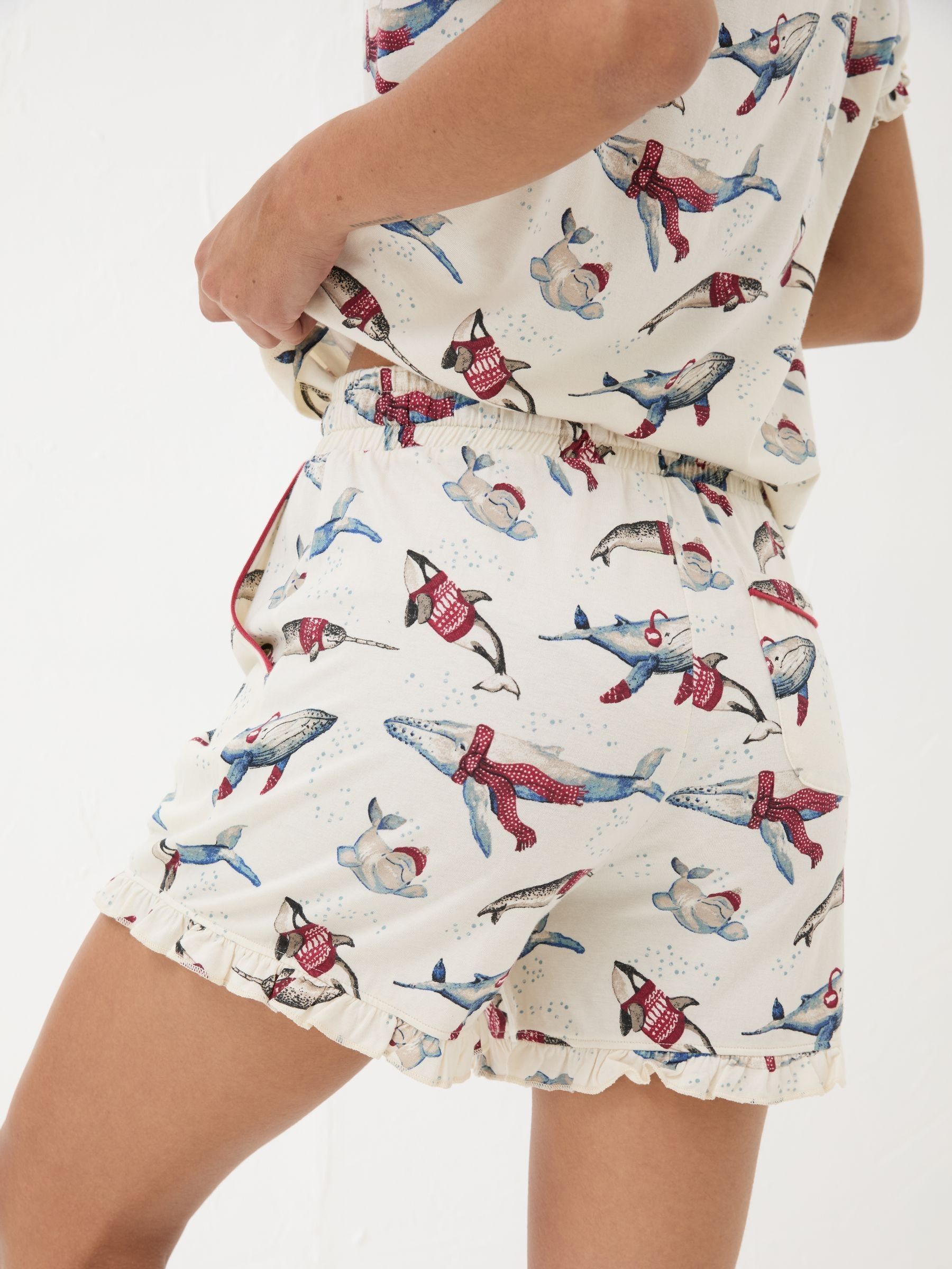 Shelter Ivory Shelter Pyjama Shorts Set Wilson Whale - Image 7 of 11