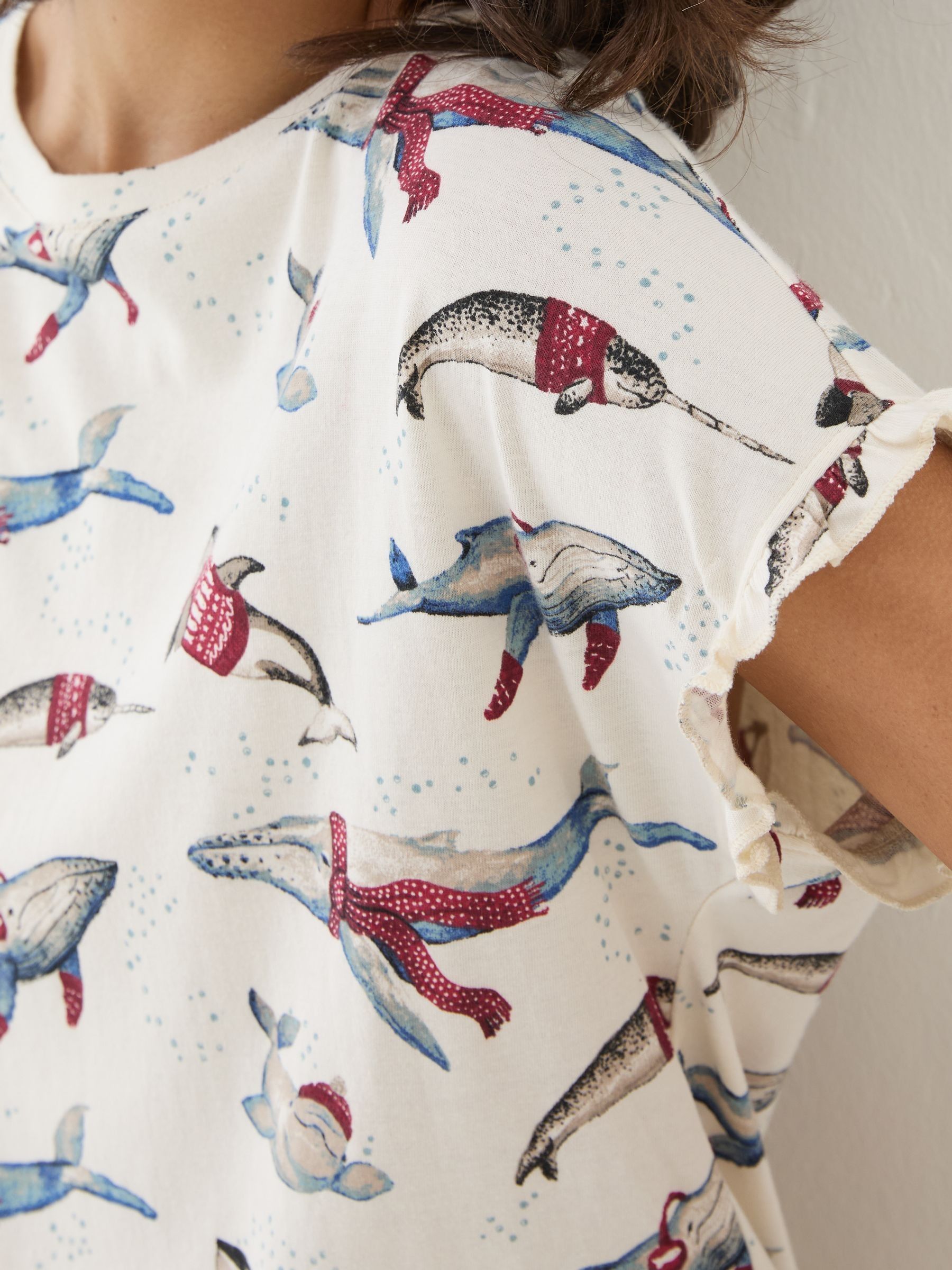 Shelter Ivory Shelter Pyjama Shorts Set Wilson Whale - Image 8 of 11