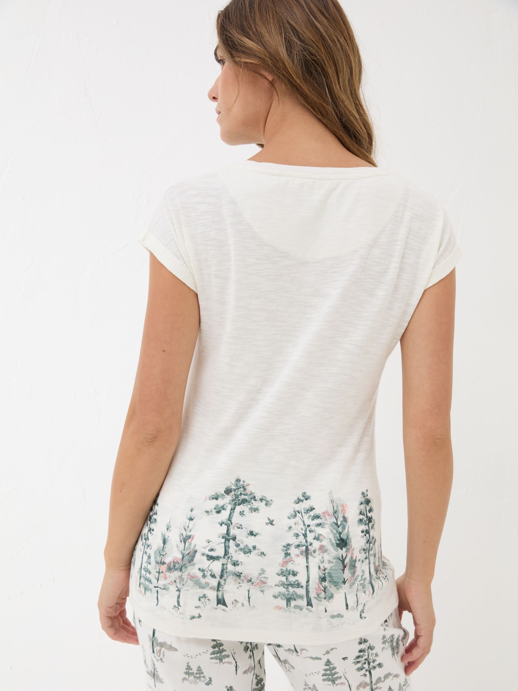 Ivory Christmas Trees Pyjama Top - Image 2 of 8