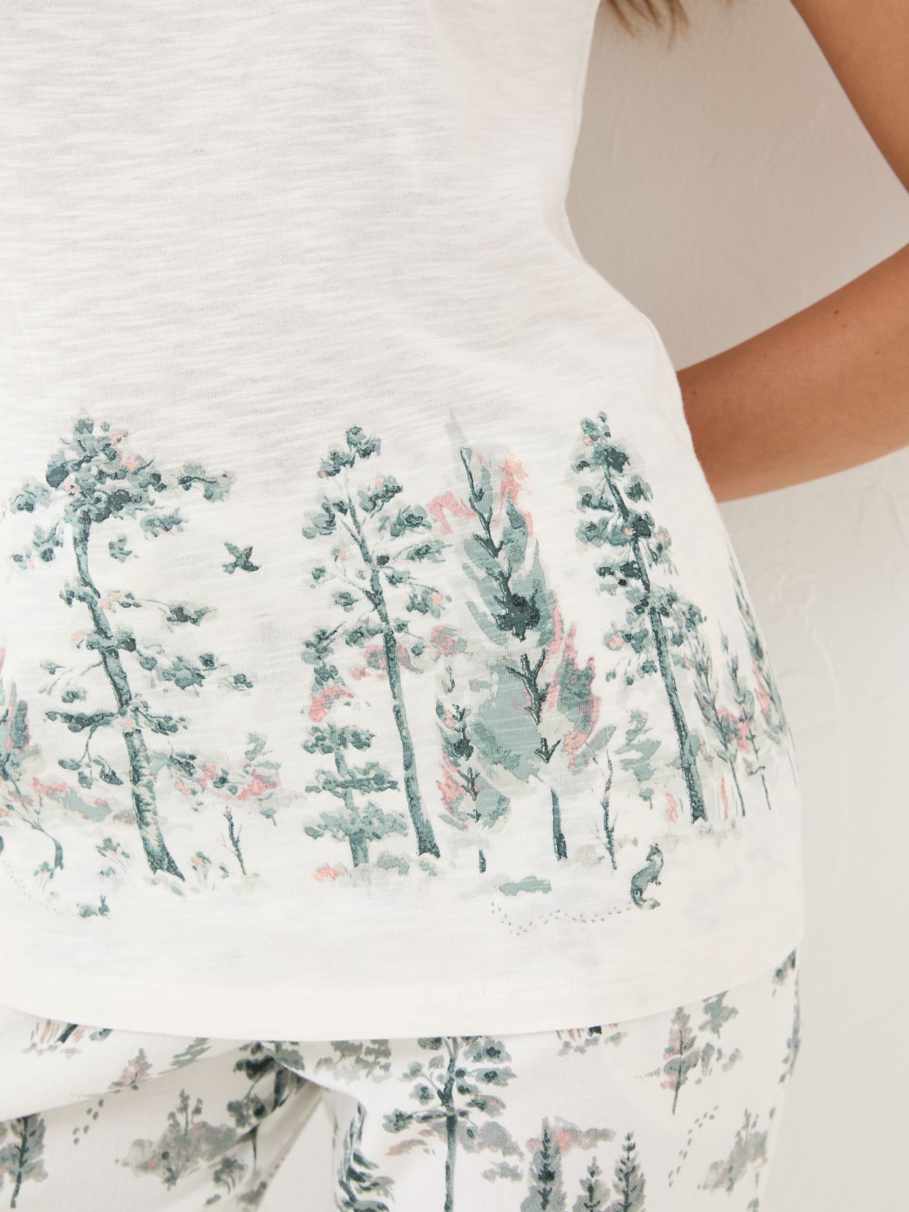 Ivory Christmas Trees Pyjama Top - Image 4 of 8
