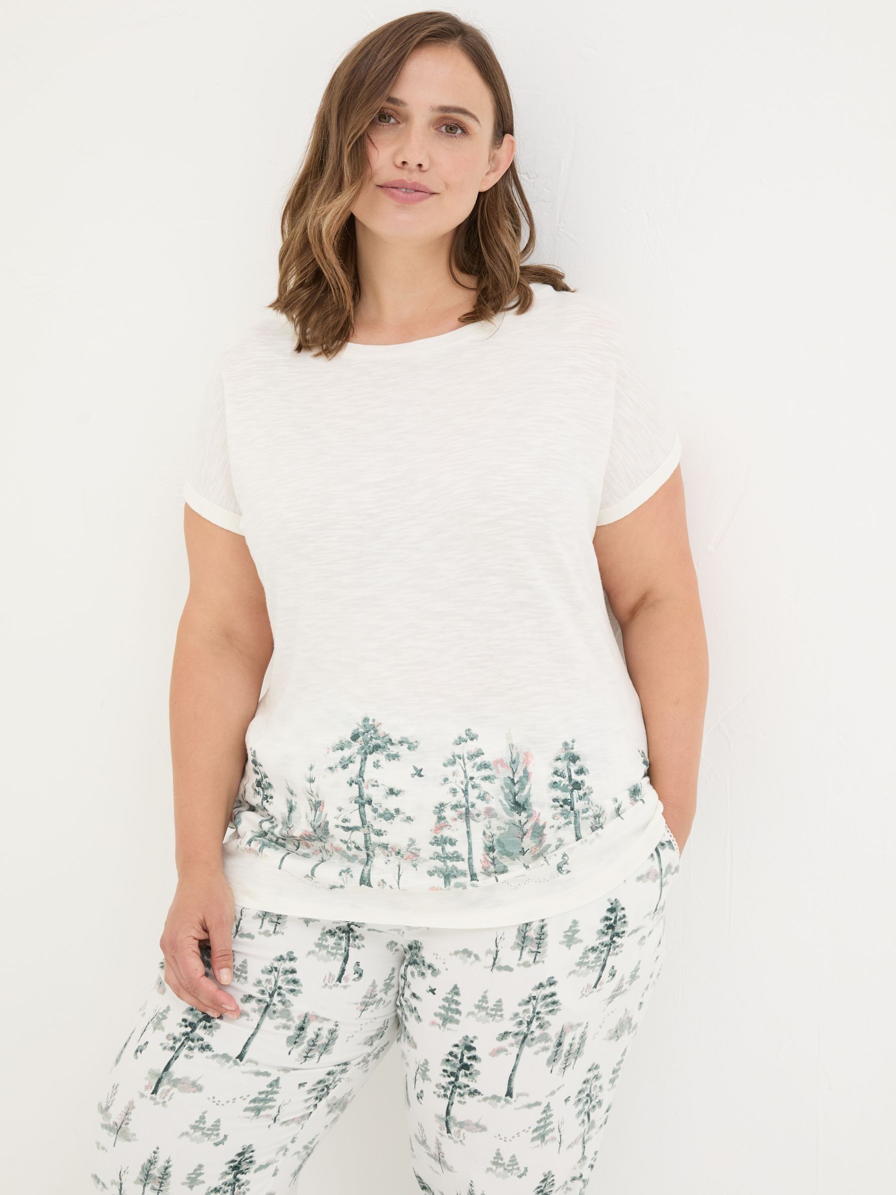 Ivory Christmas Trees Pyjama Top - Image 5 of 8
