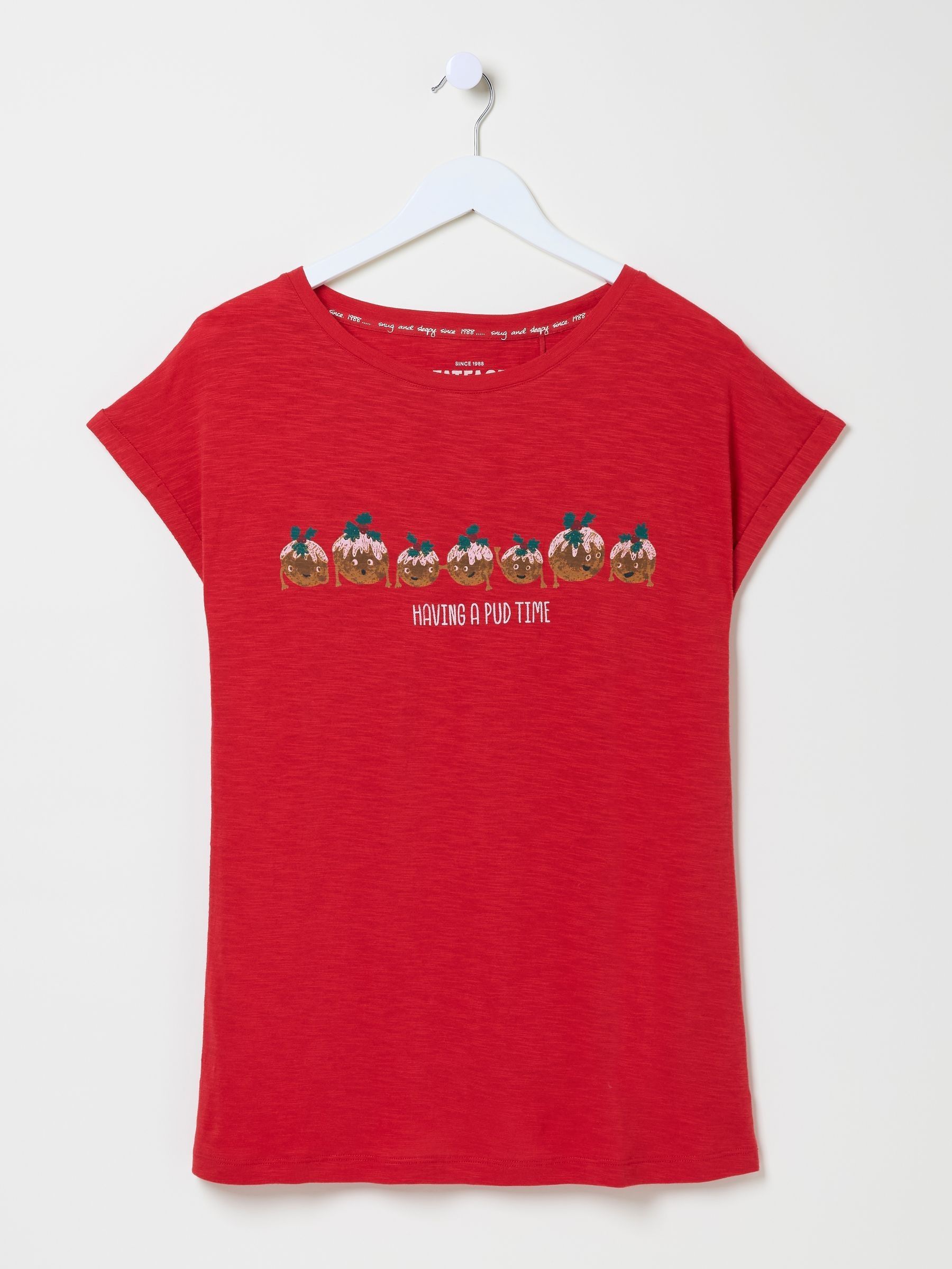 Christmas Pudding Red Pyjama Top - Image 5 of 5