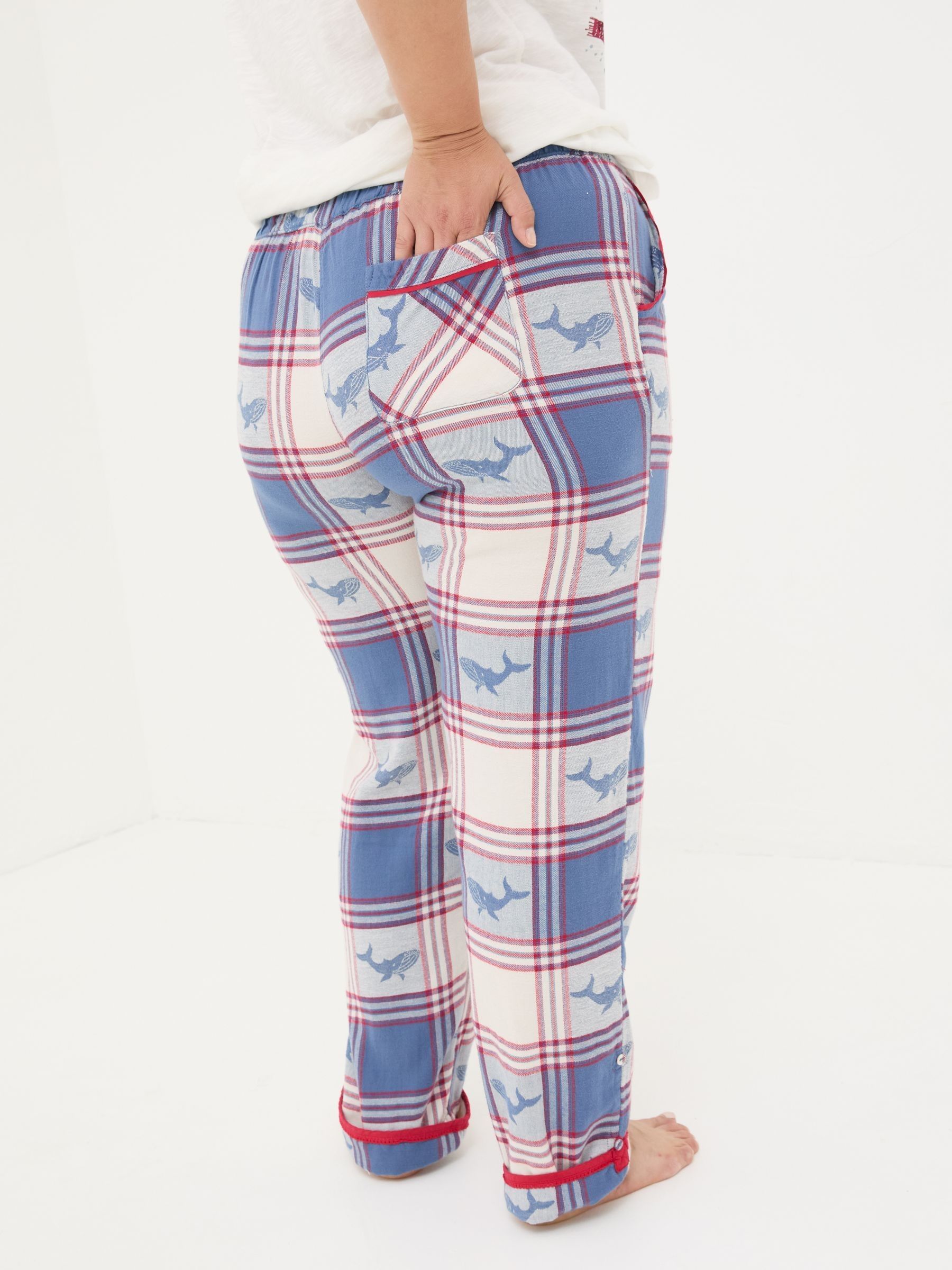 Shelter Eva Blue Check Pyjama Bottoms - Image 2 of 4