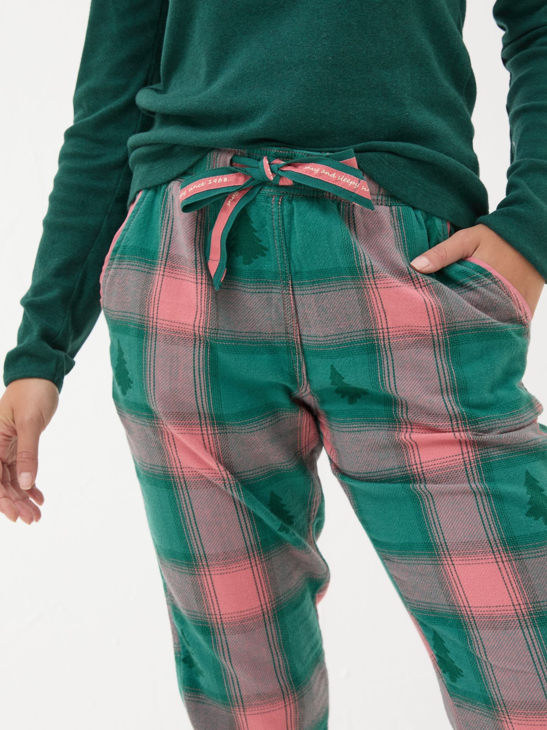 Christmas Cora Green Check Pyjama Bottoms - Image 4 of 5