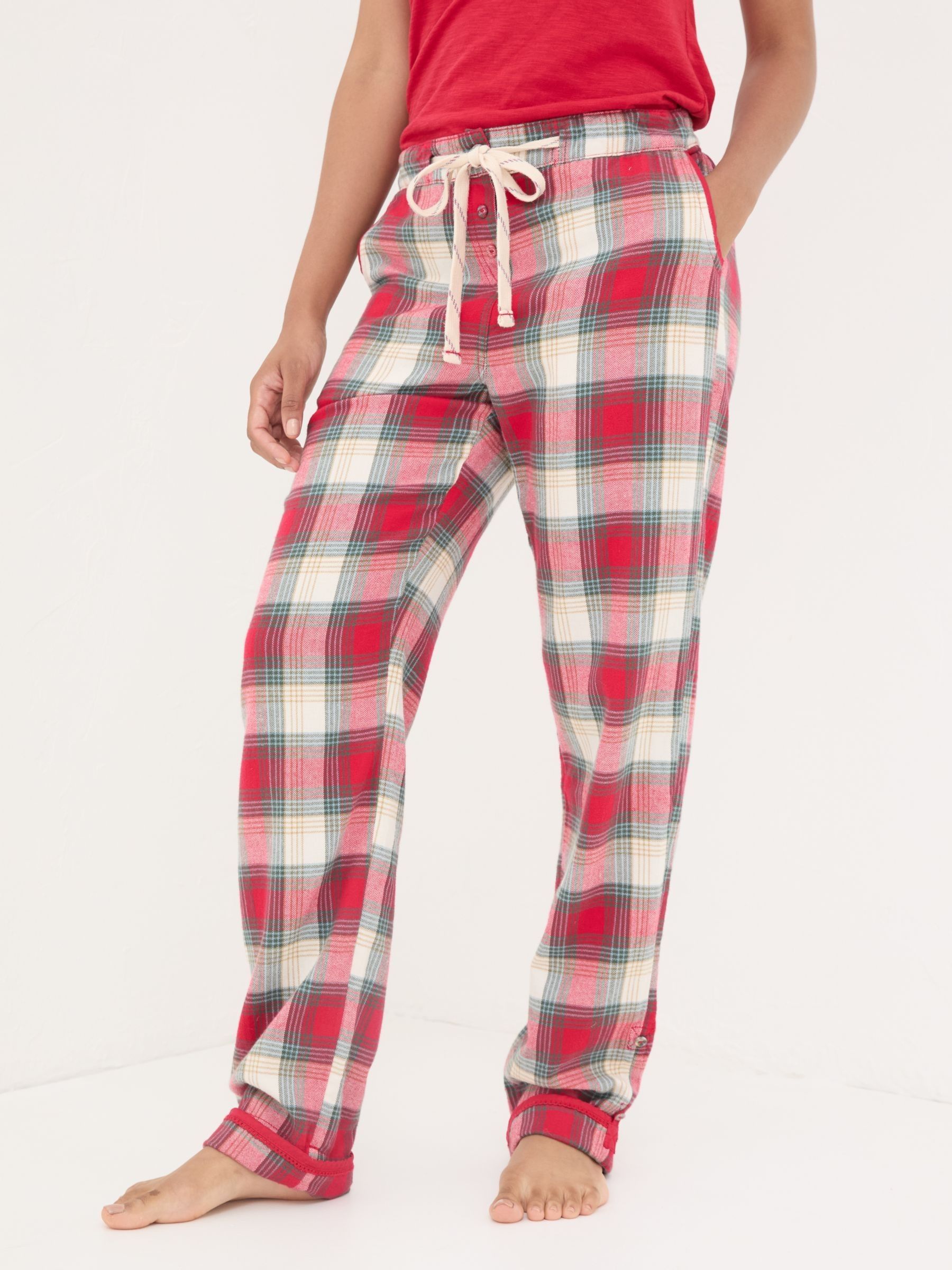 Eva Red Check Pyjama Bottoms FatFace