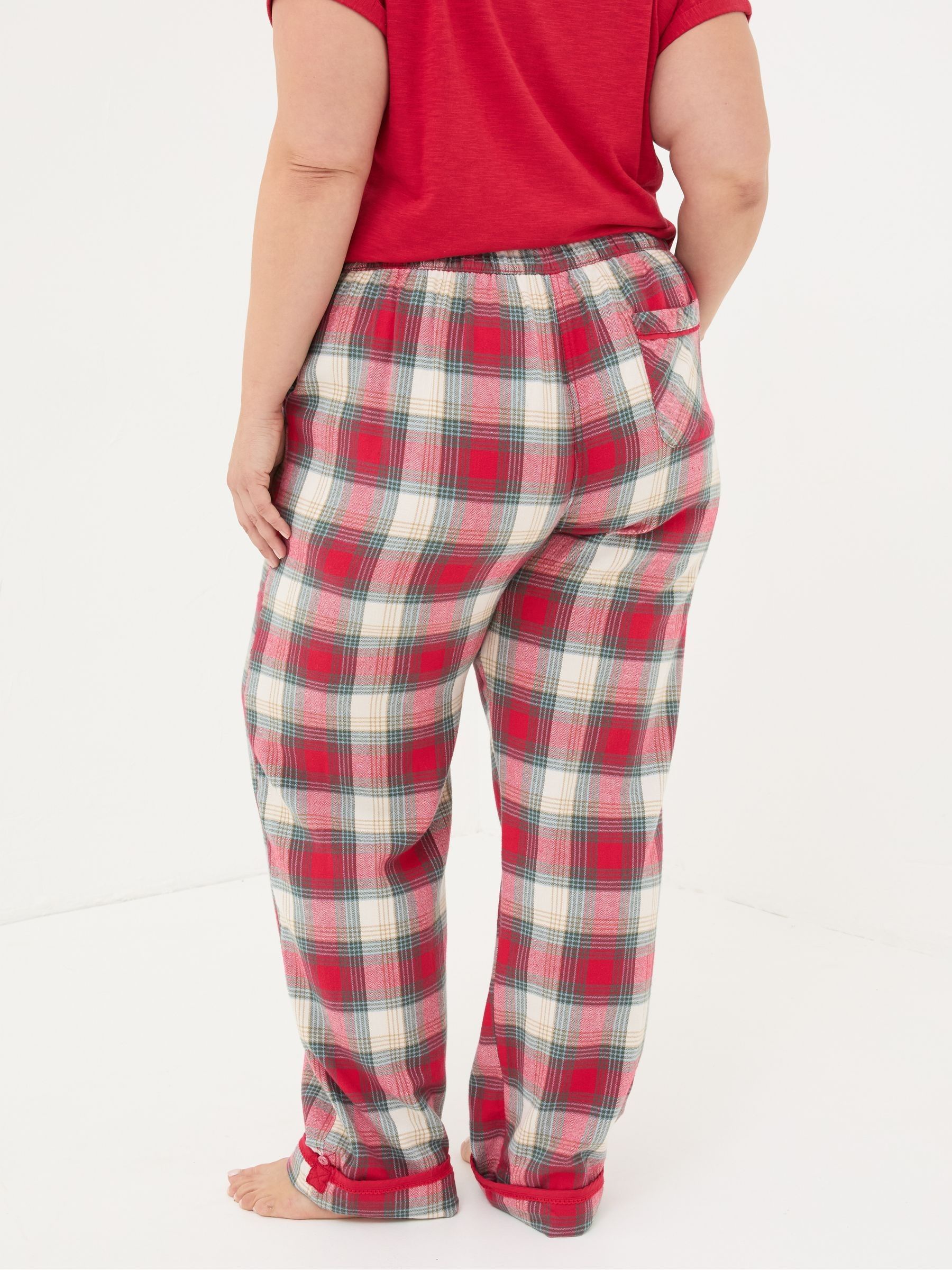 Eva Red Check Pyjama Bottoms - Image 7 of 8
