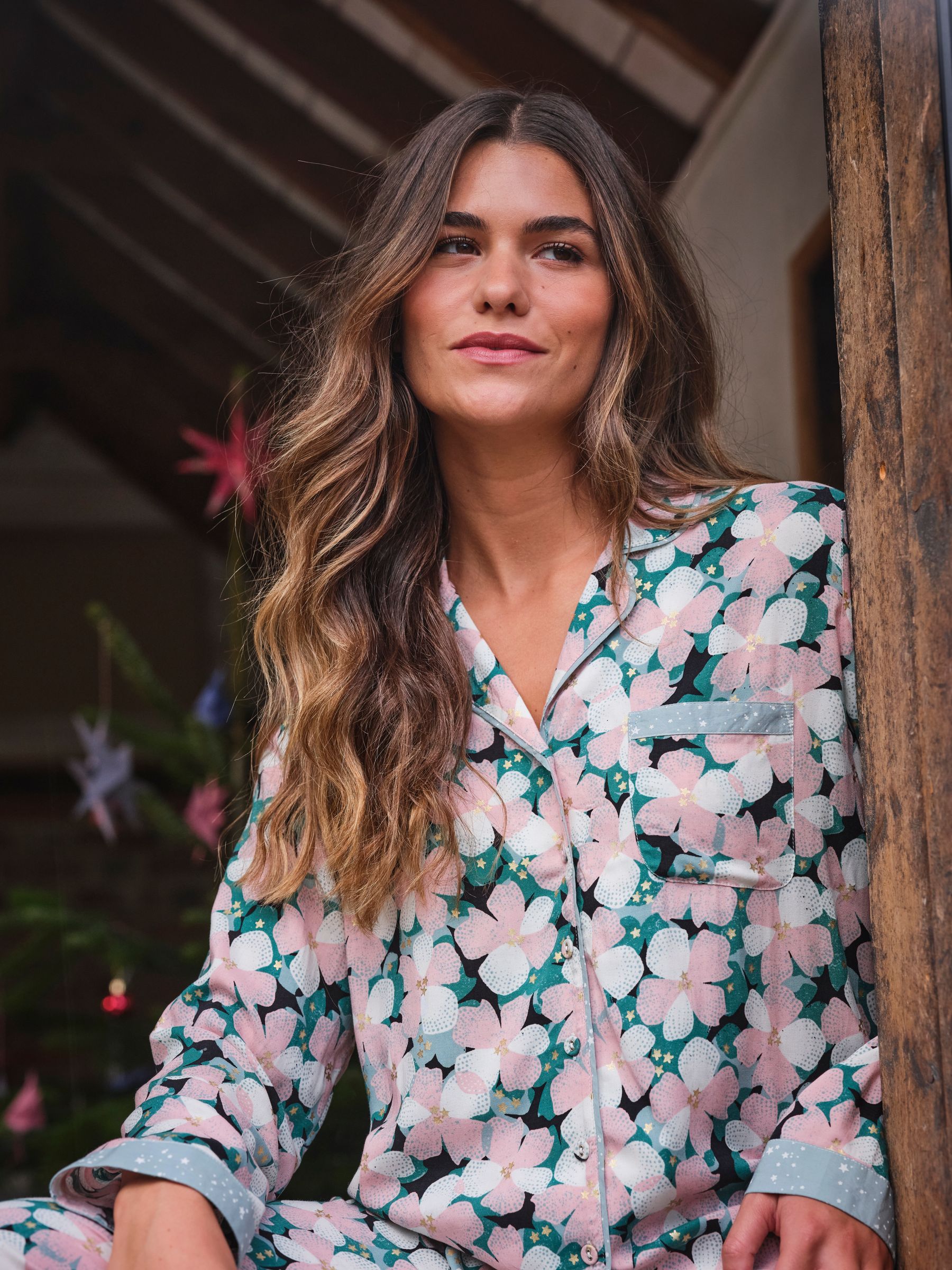 Pink Pyjama Set Pink Floral - Image 2 of 11