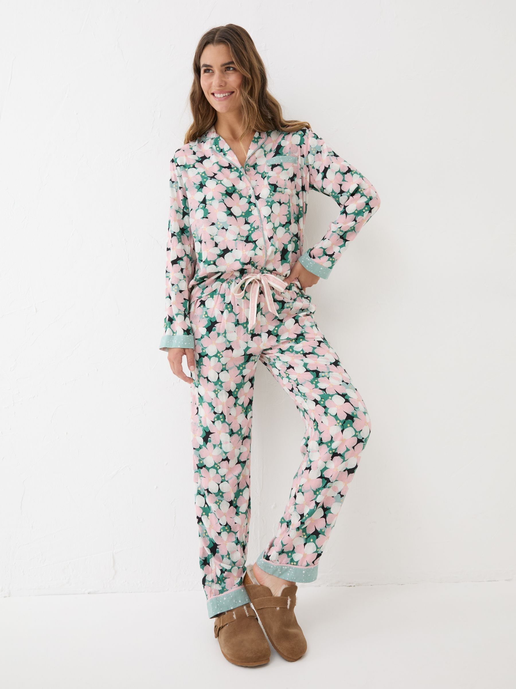 Pink Pyjama Set Pink Floral - Image 3 of 11