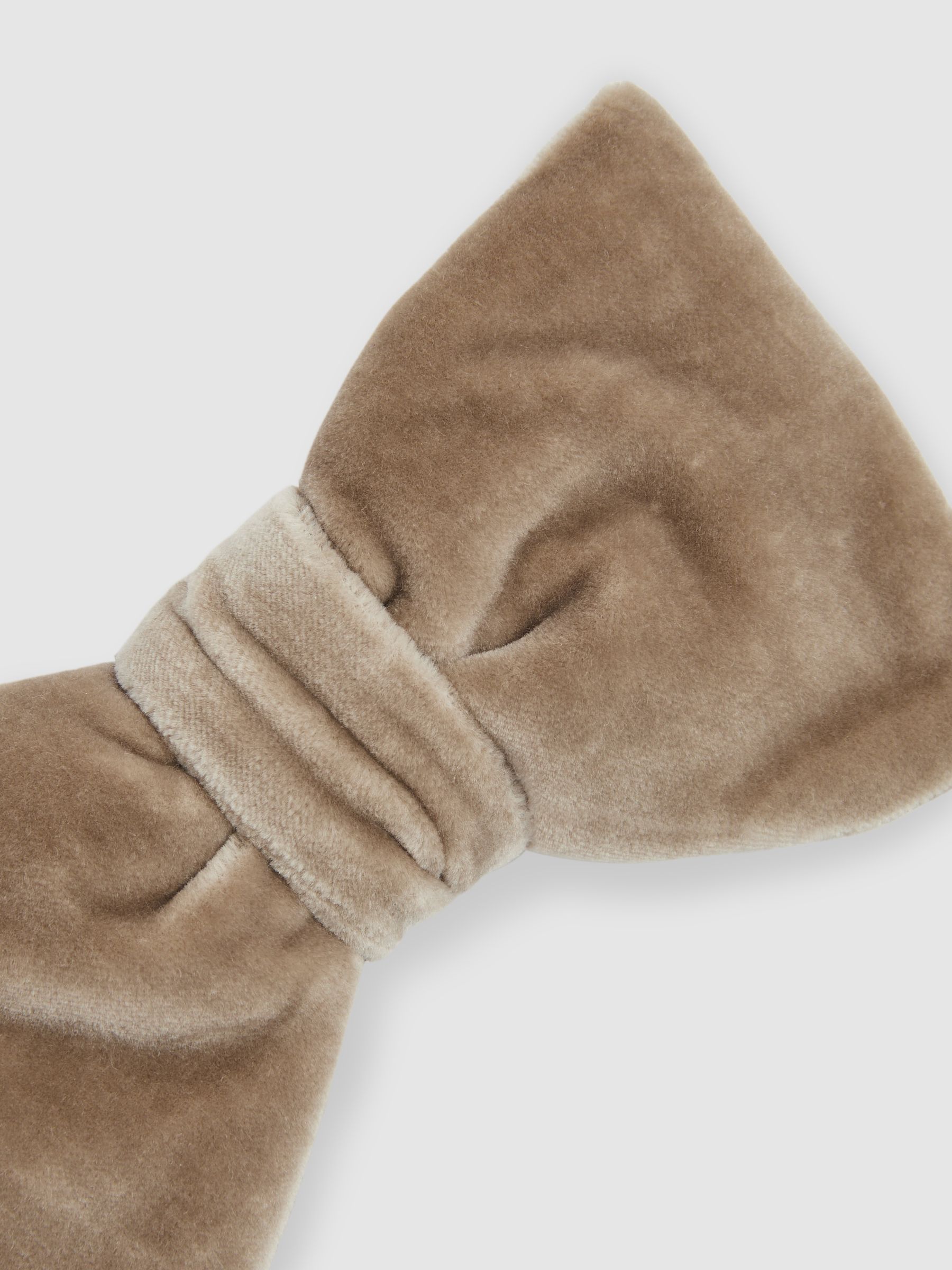 Velvet Bow Tie in Taupe Brown - Image 4 of 4