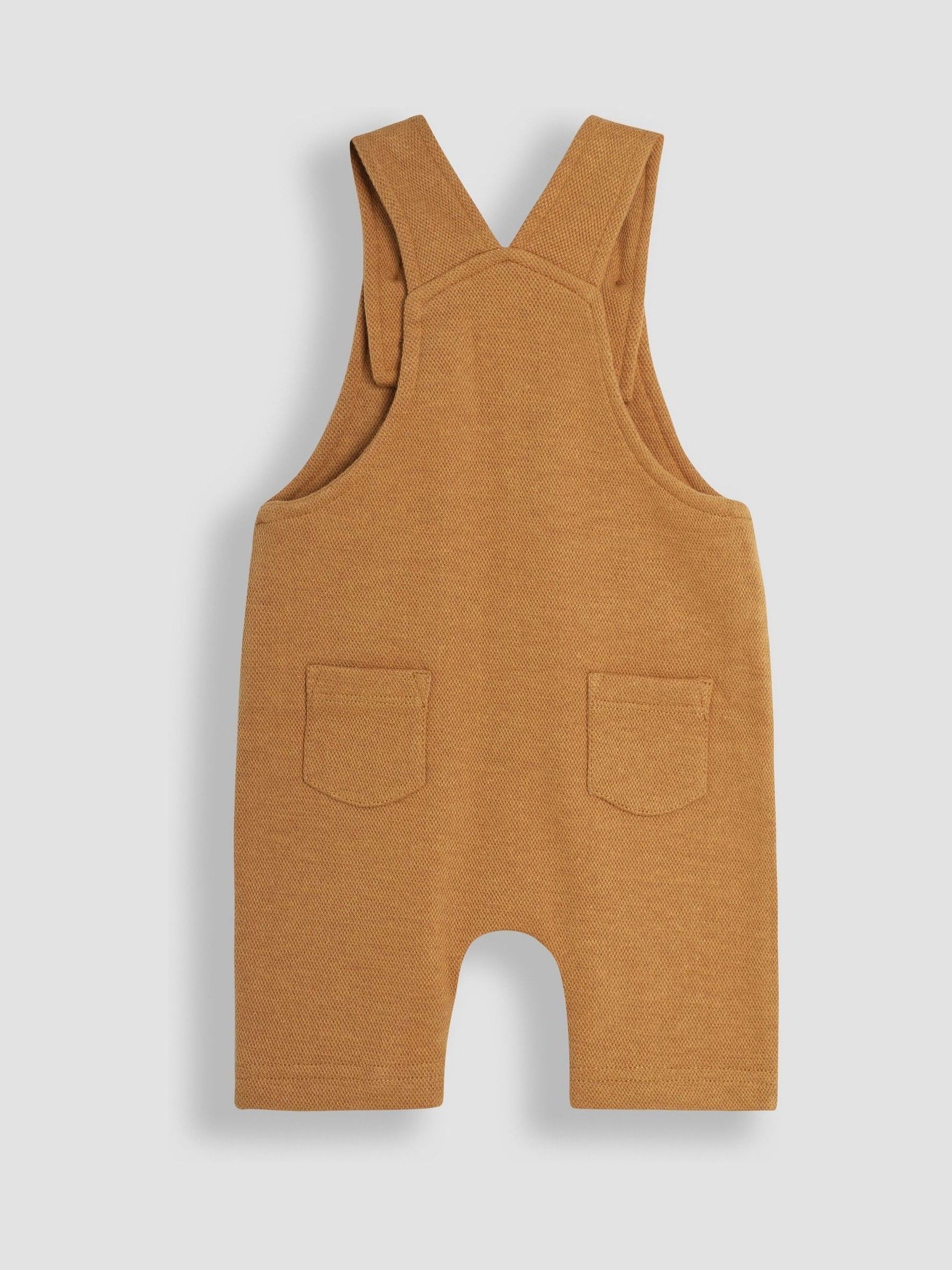 Tan Dino Texture Dungarees & Top Set - Image 3 of 6