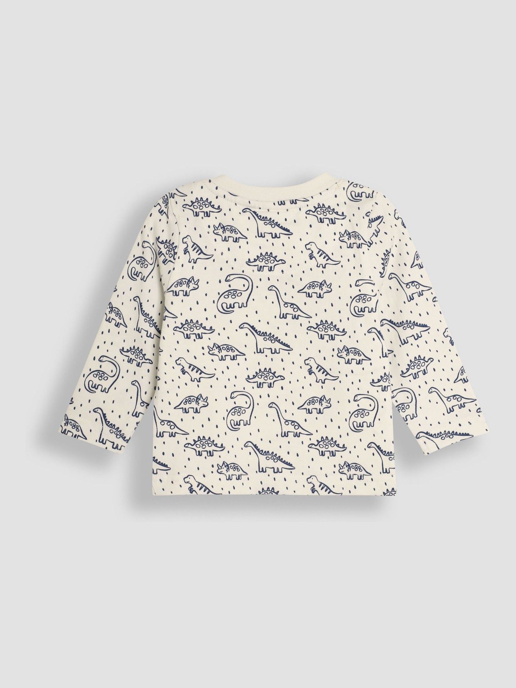 Tan Dino Texture Dungarees & Top Set - Image 5 of 6
