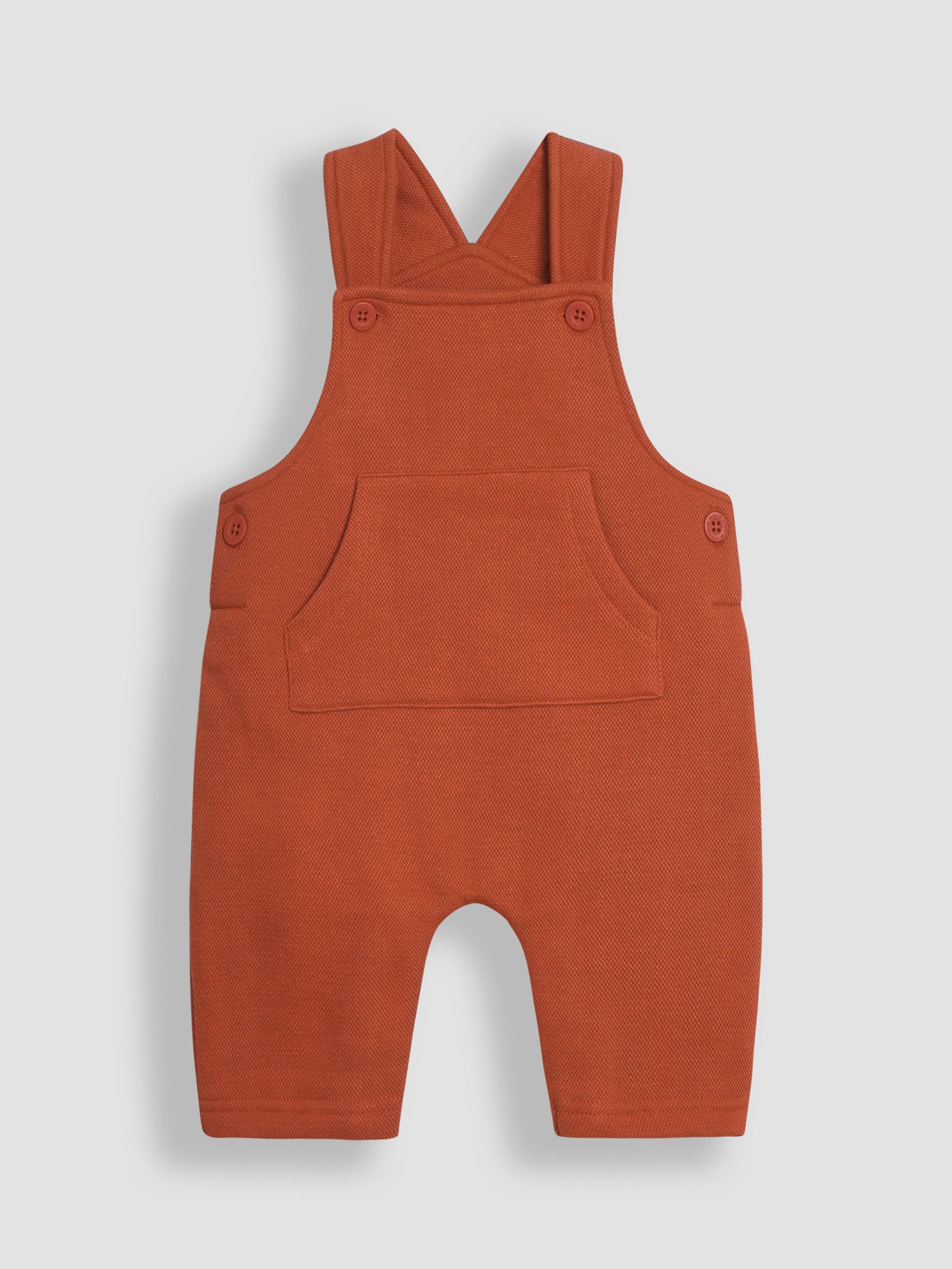 Rust Forest Animal Textured Dungarees & Top Set - Image 3 of 6