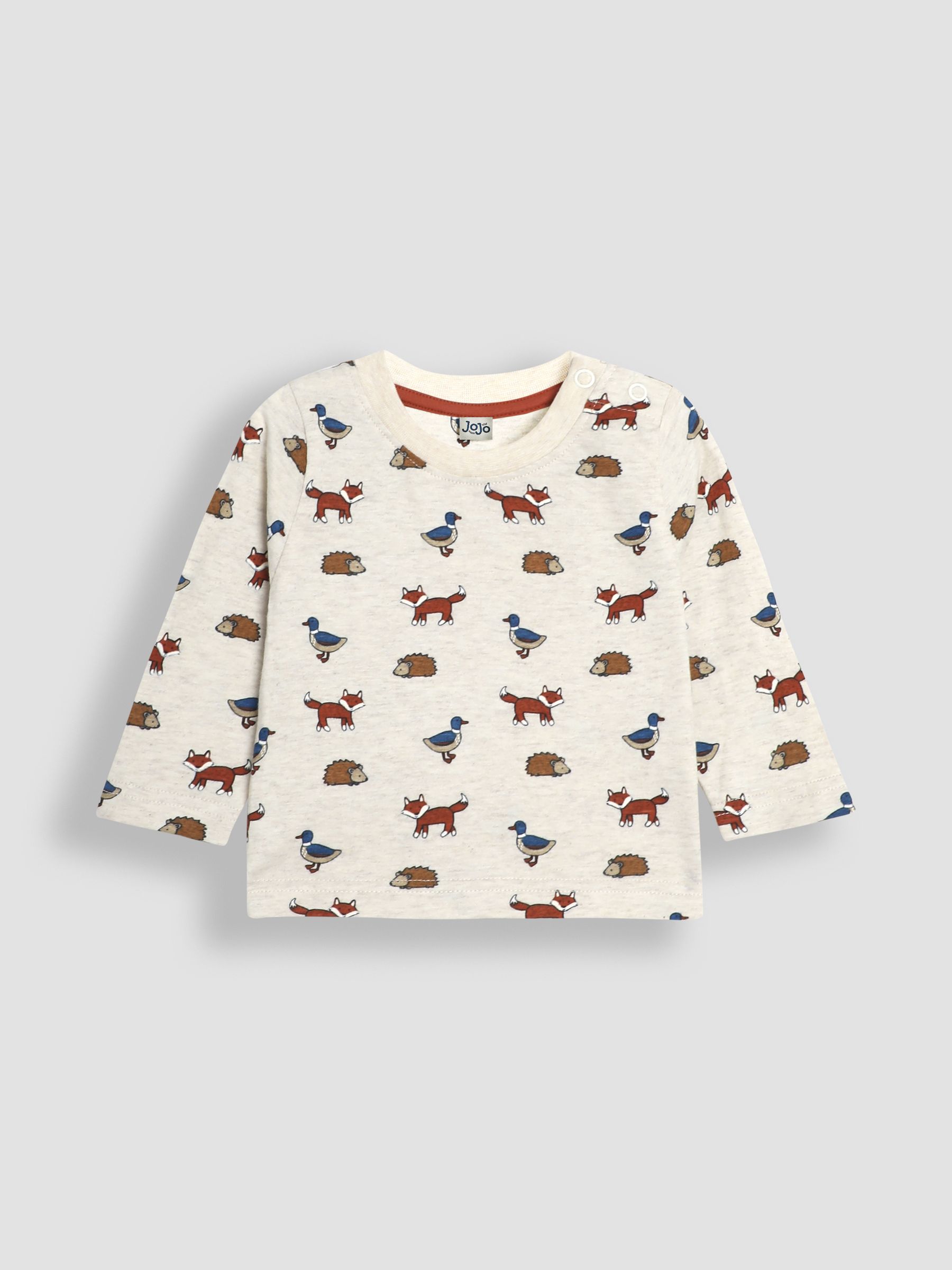Rust Forest Animal Textured Dungarees & Top Set - Image 4 of 6