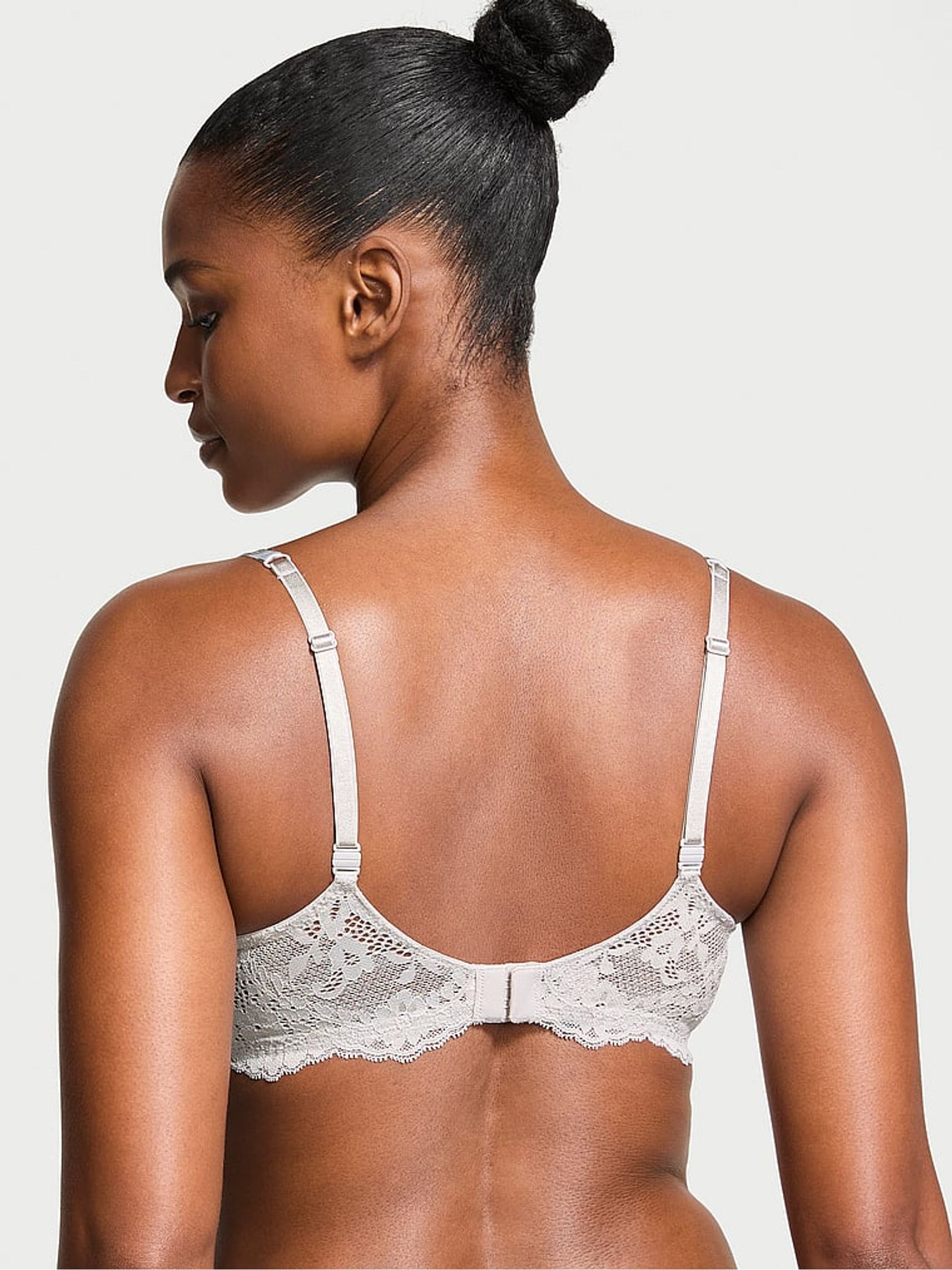 Silver Pearl Grey Unlined Balcony Twinkle Strap Bra - Image 2 of 3