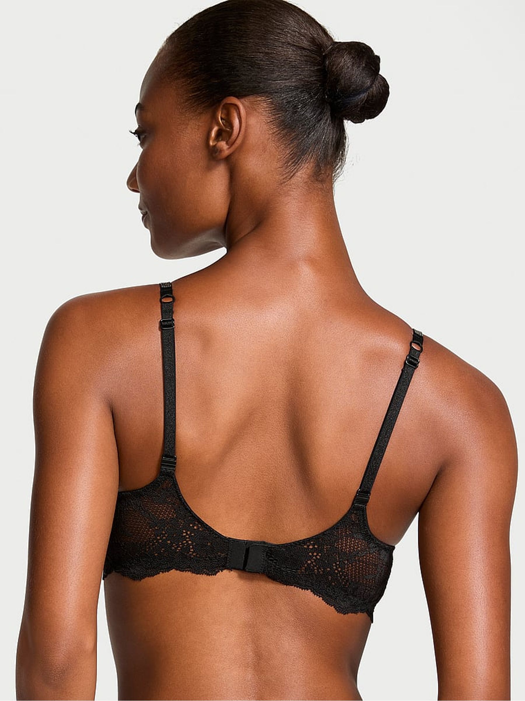 Black Push Up Twinkle Strap Bra - Image 2 of 3