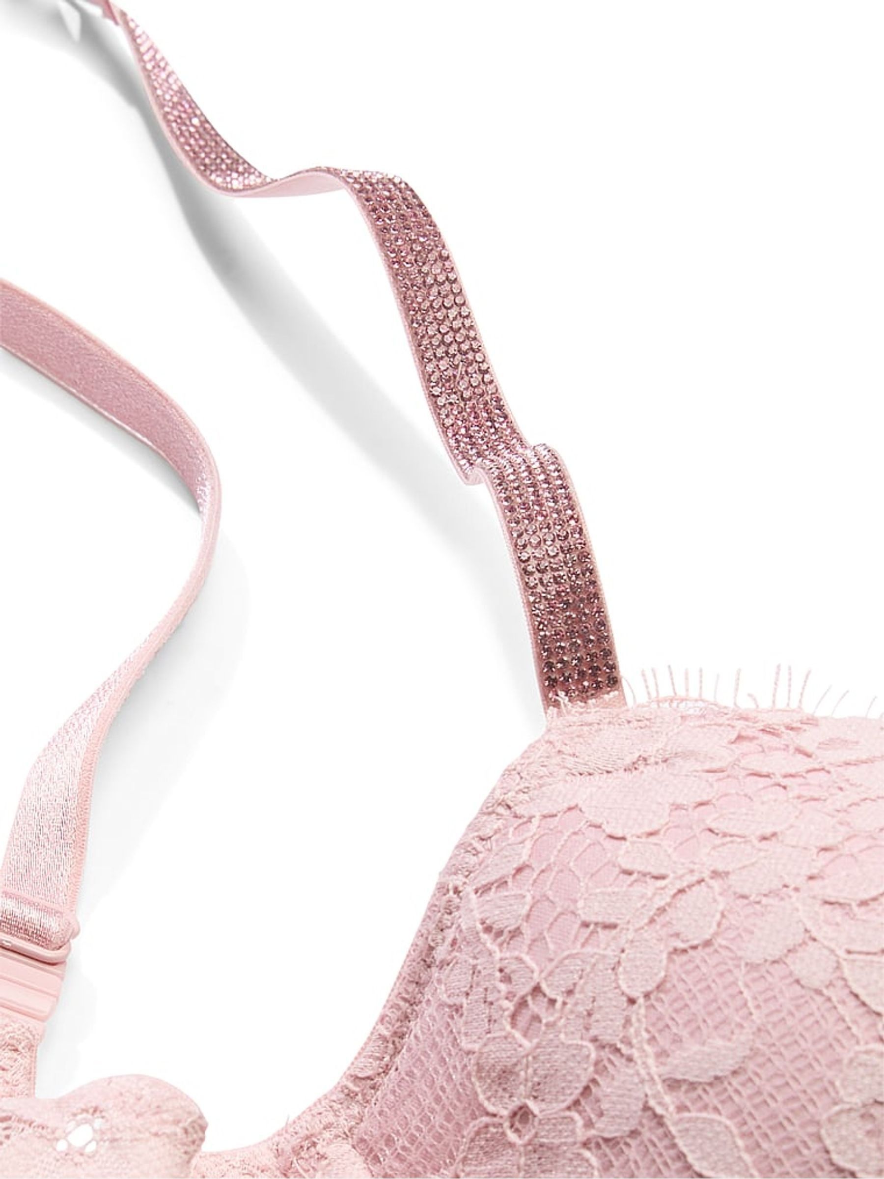 Chalk Rose Pink Lightly Lined Demi Twinkle Strap Bra - Image 2 of 4