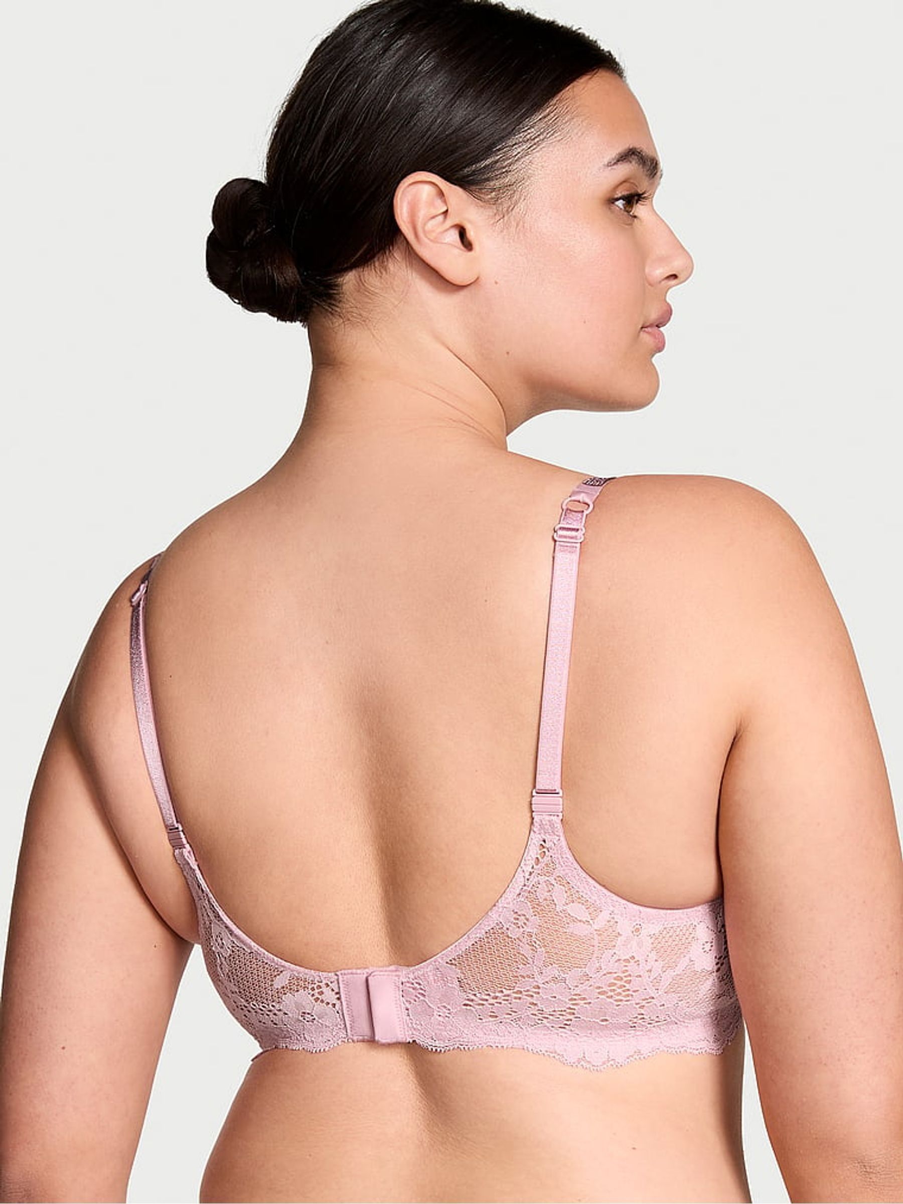 Chalk Rose Pink Lightly Lined Demi Twinkle Strap Bra - Image 3 of 4