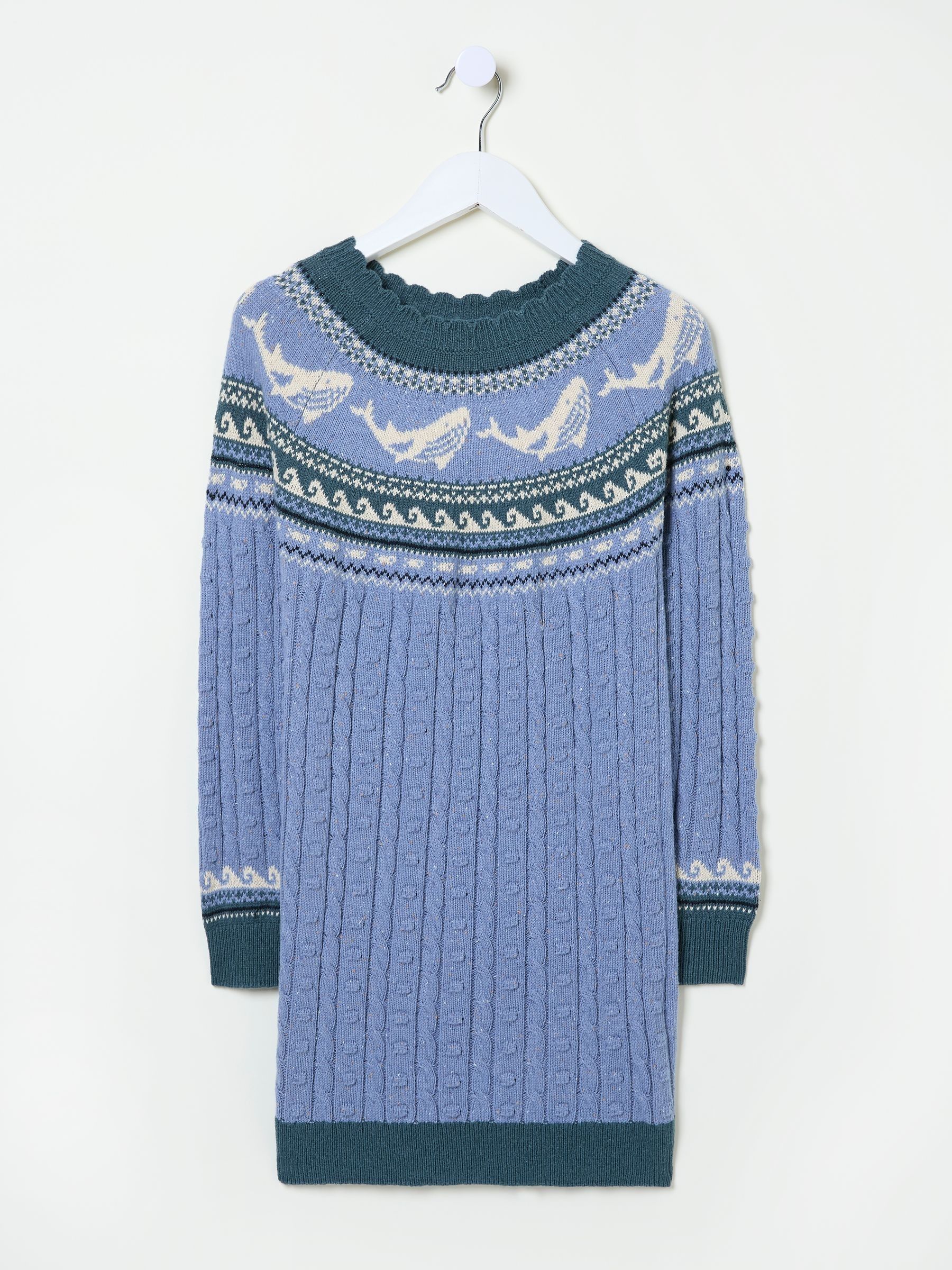 Light Blue Shelter Fairisle Pattern Dress - Image 6 of 6 Light Blue Shelter Fairisle Pattern Dress - Image 6 of 6